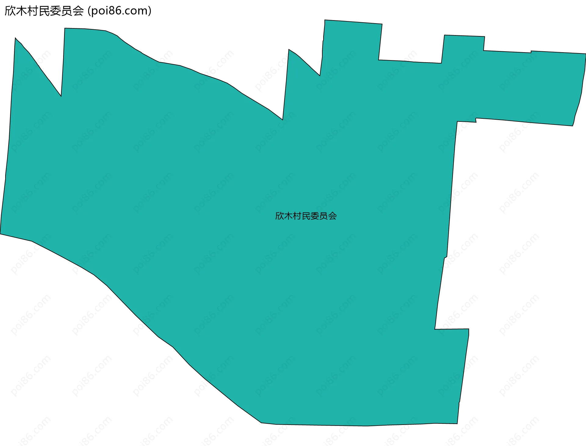 欣木村民委员会边界地图