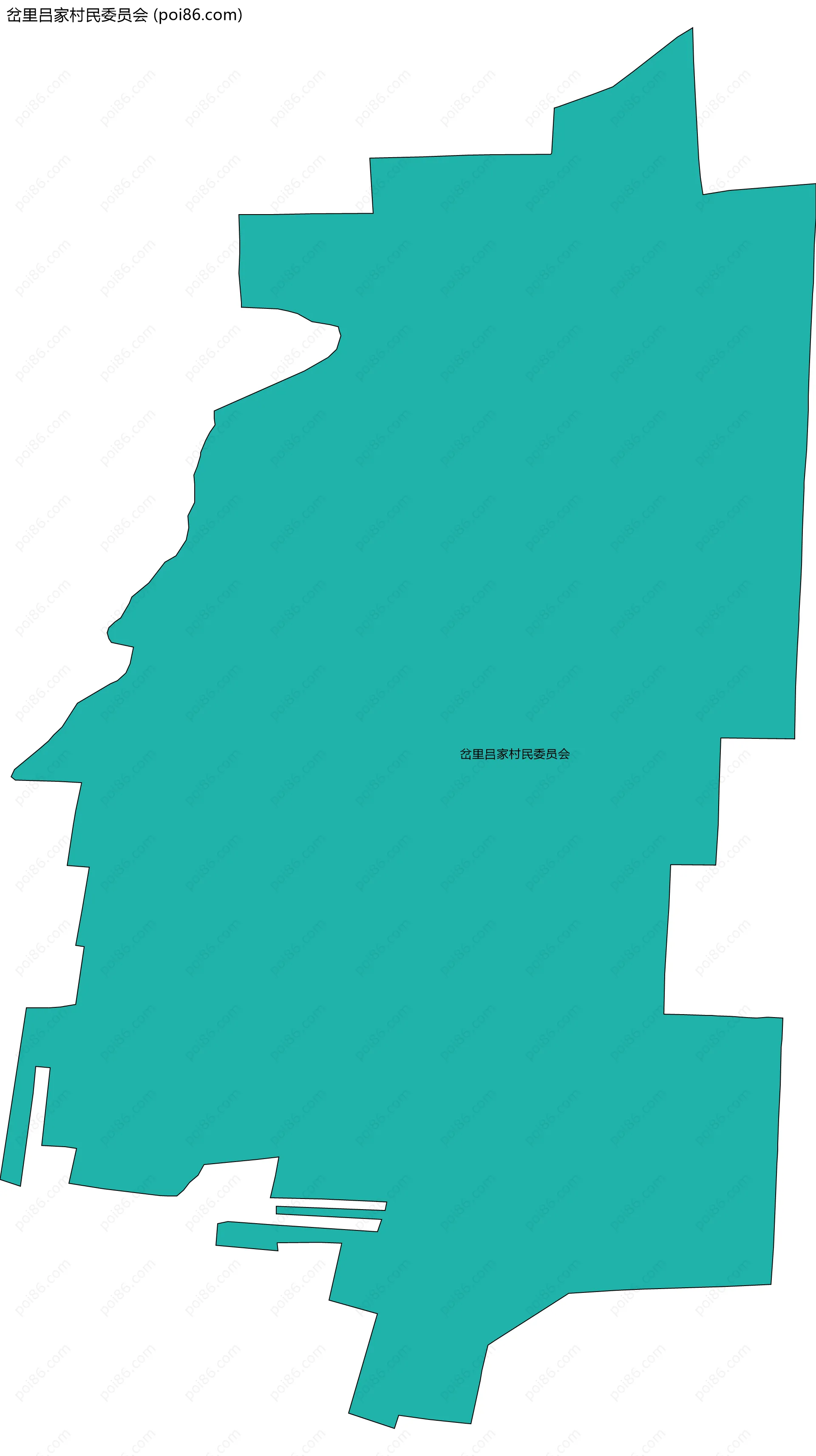 岔里吕家村民委员会边界地图
