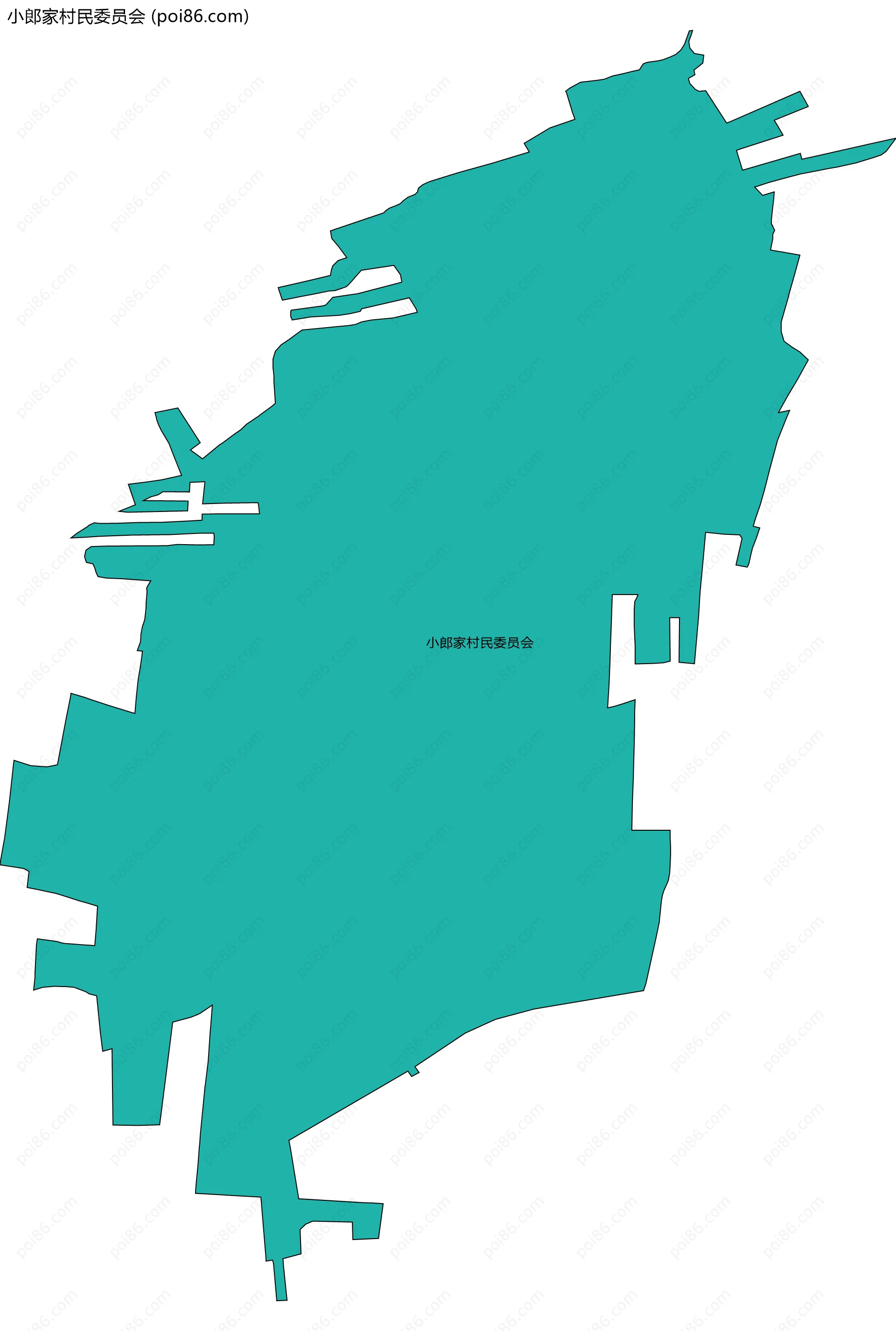 小郎家村民委员会边界地图