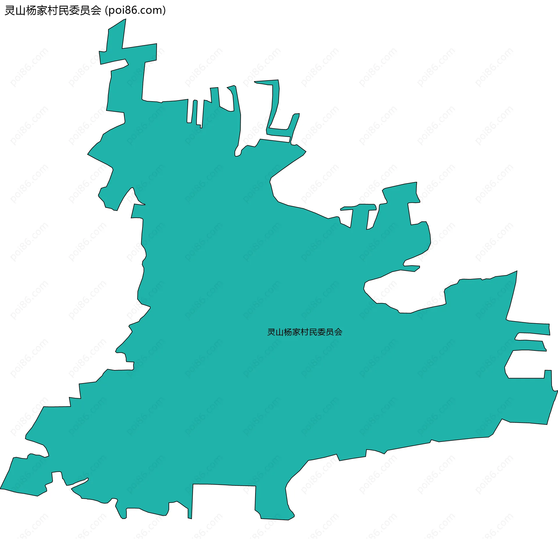 灵山杨家村民委员会边界地图