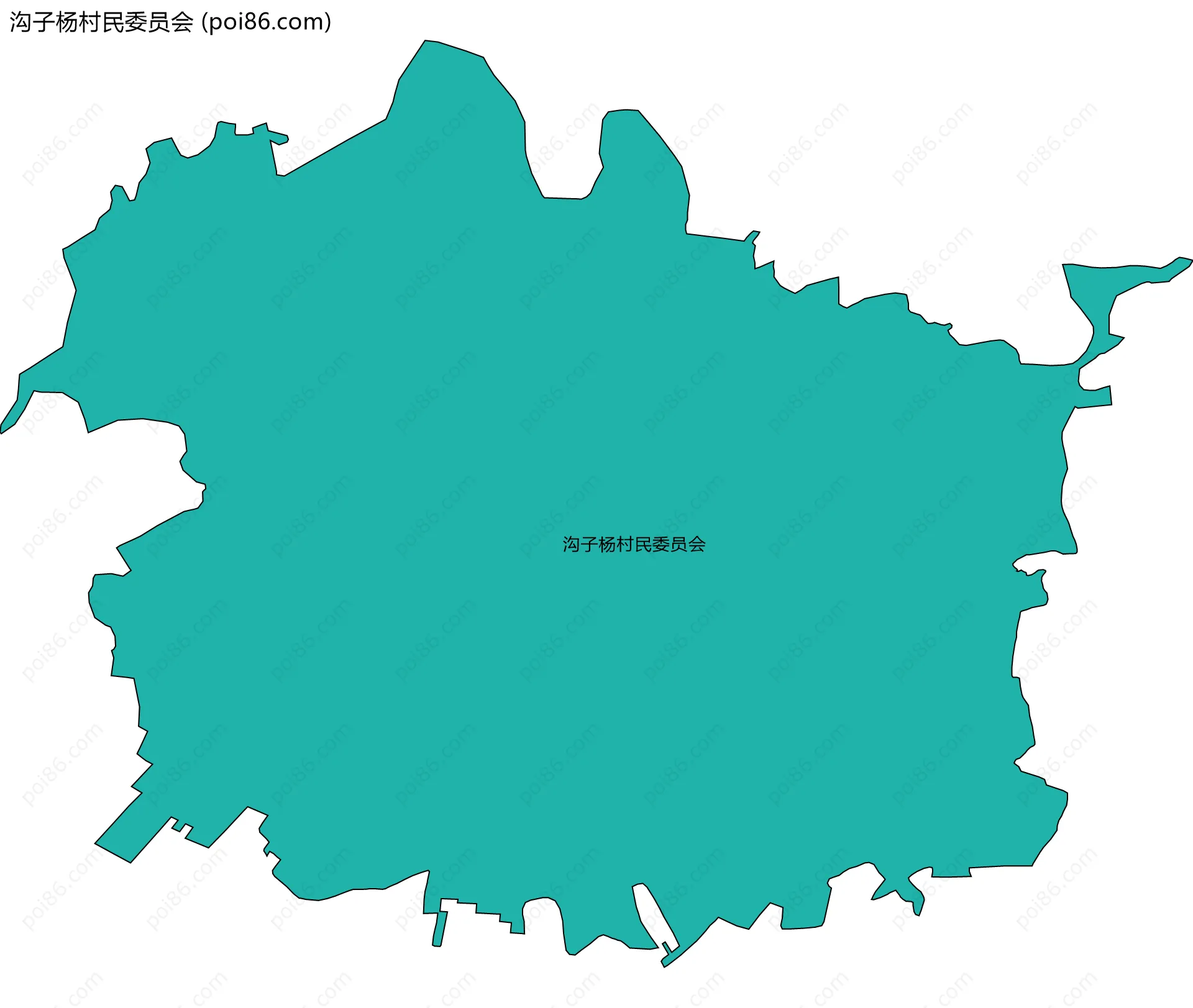 沟子杨村民委员会边界地图