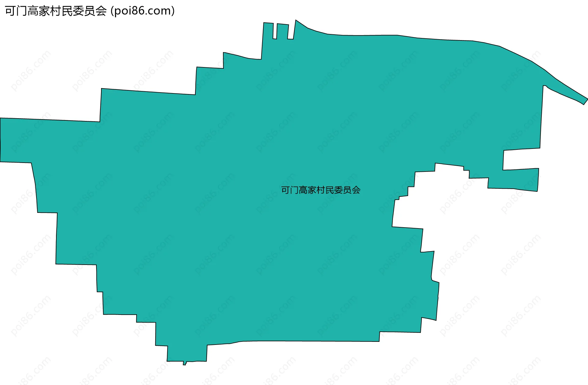 可门高家村民委员会边界地图