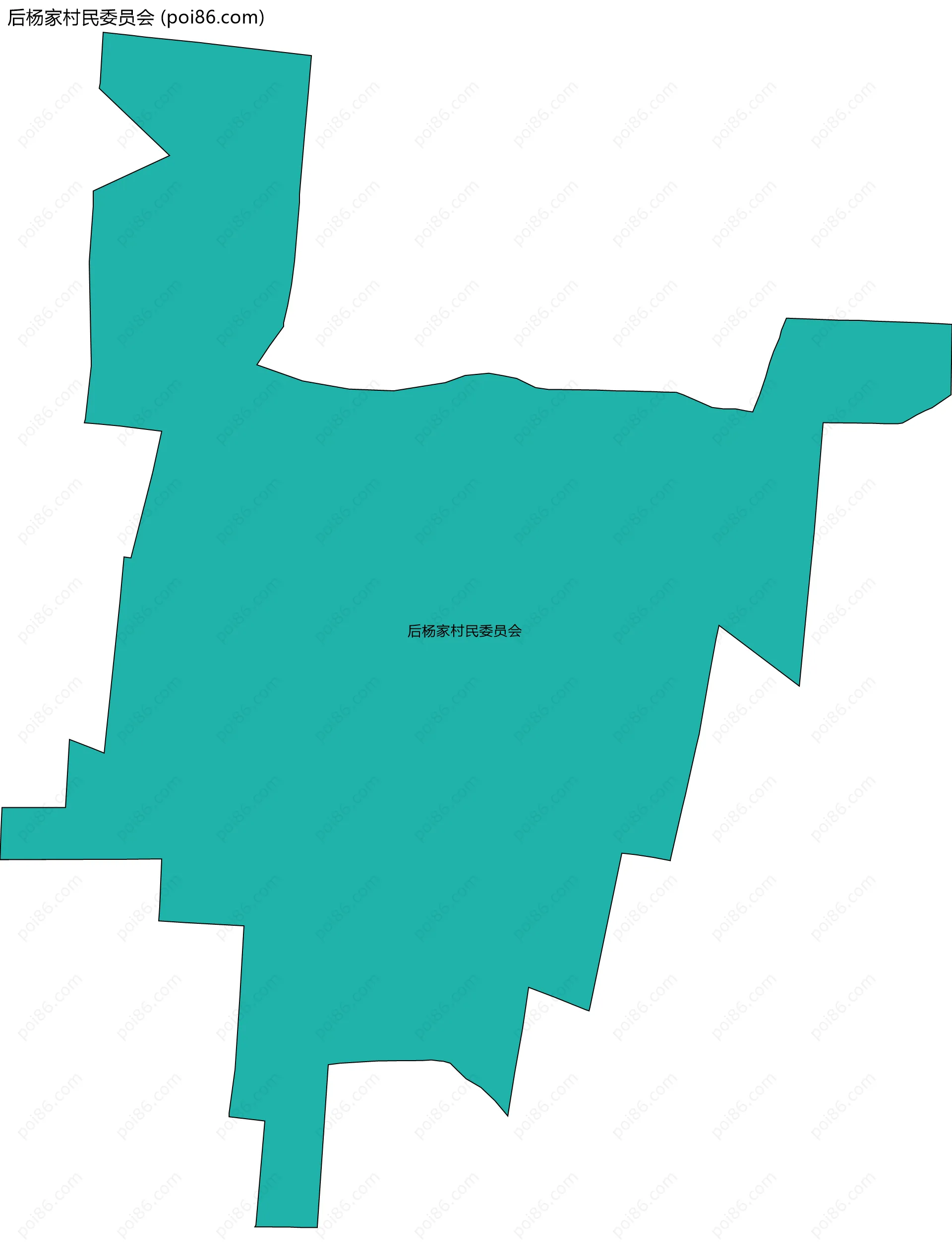 后杨家村民委员会边界地图