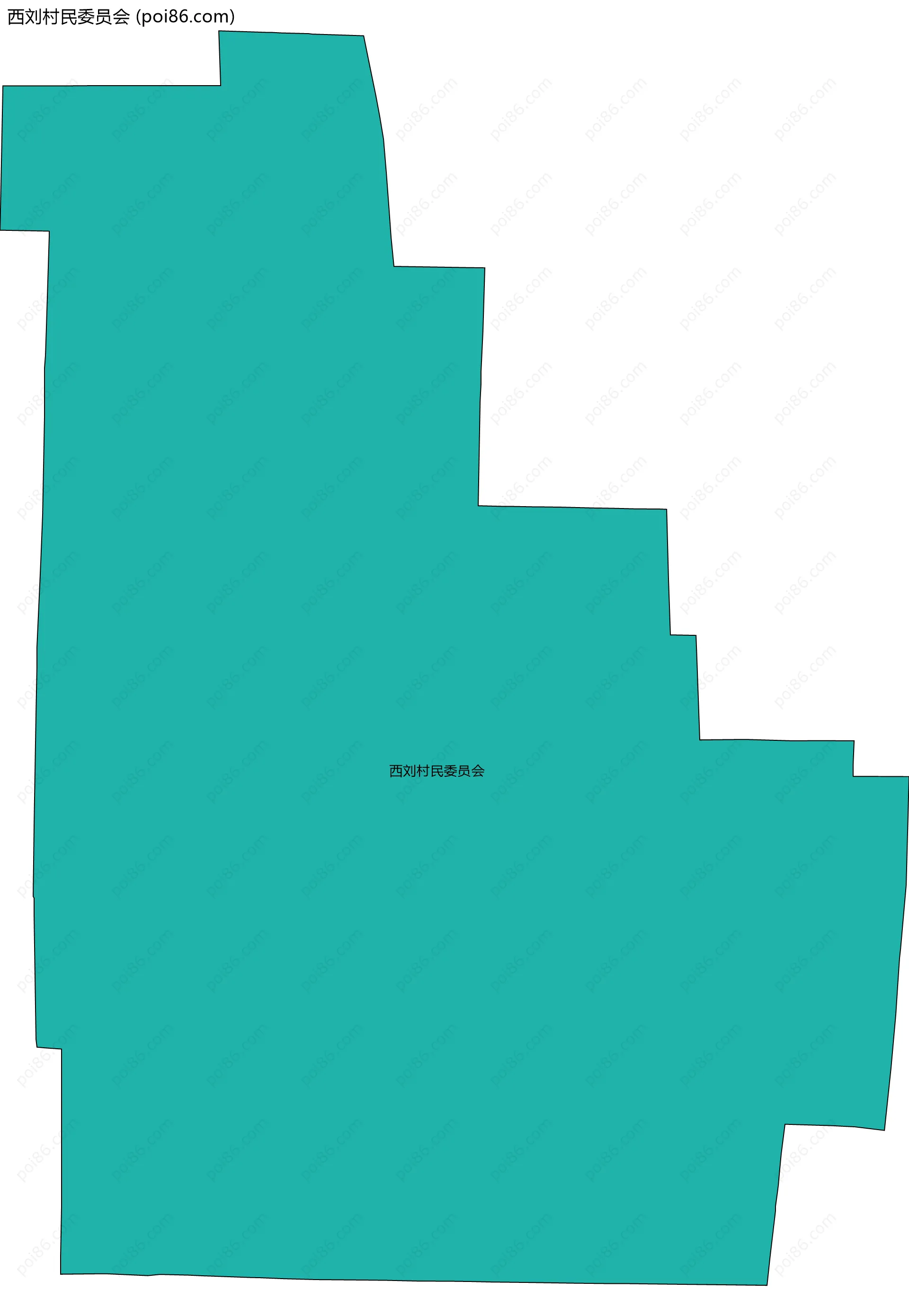 西刘村民委员会边界地图