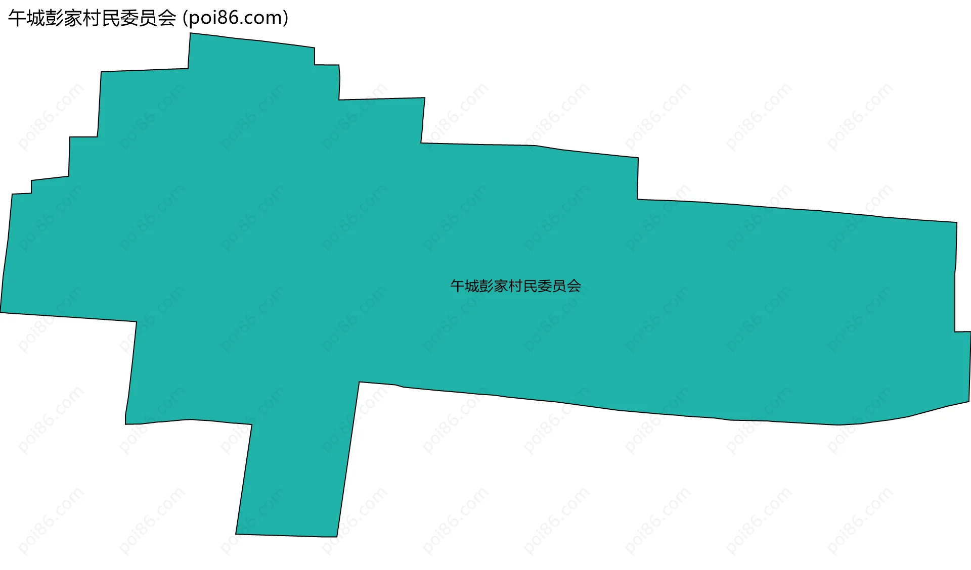 午城彭家村民委员会边界地图