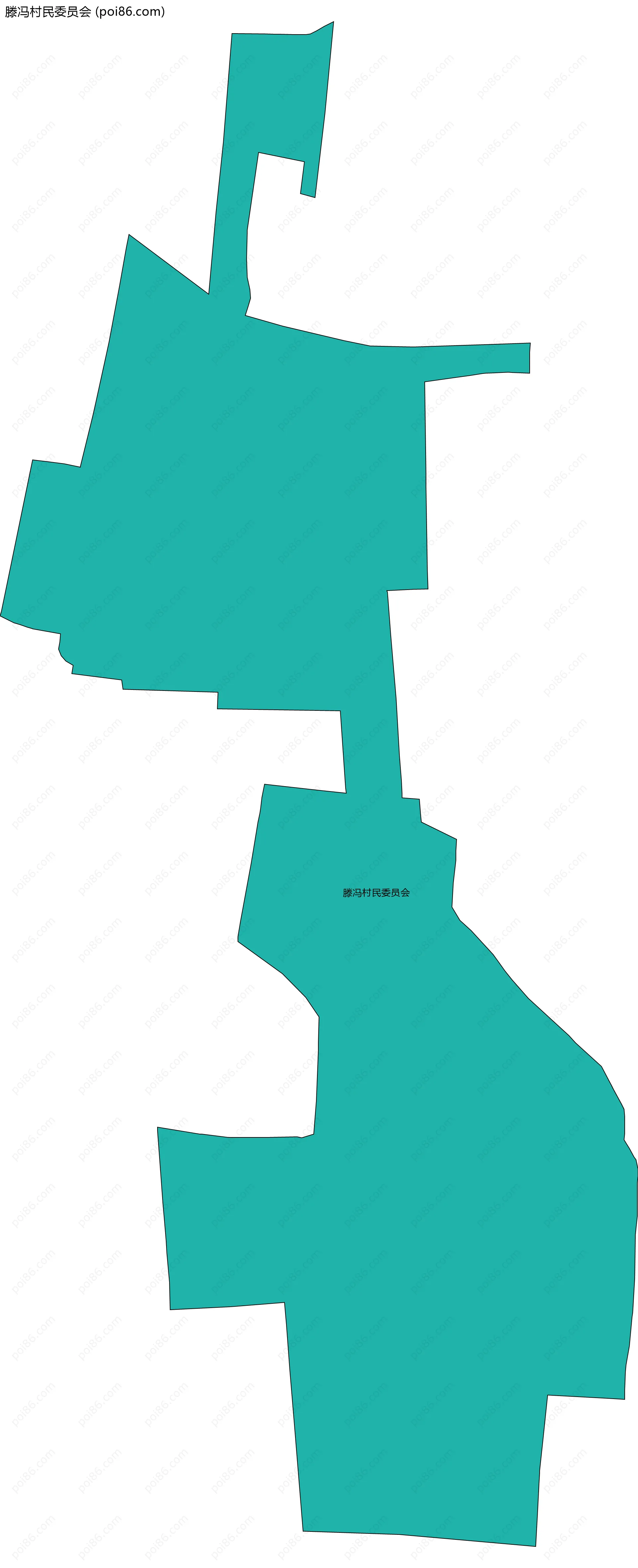 滕冯村民委员会边界地图