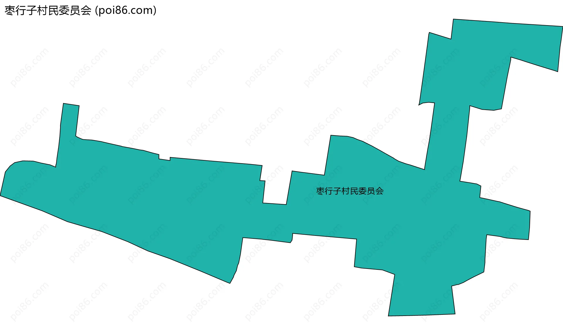 枣行子村民委员会边界地图