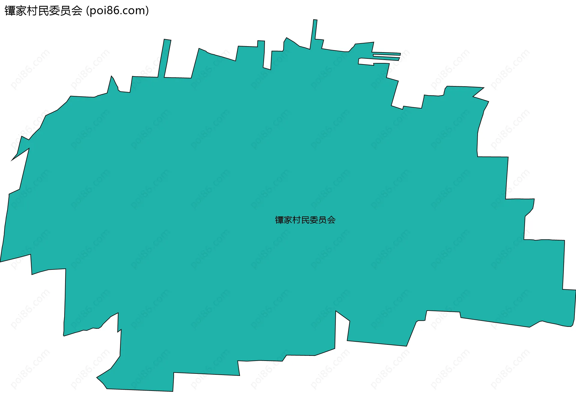 镡家村民委员会边界地图