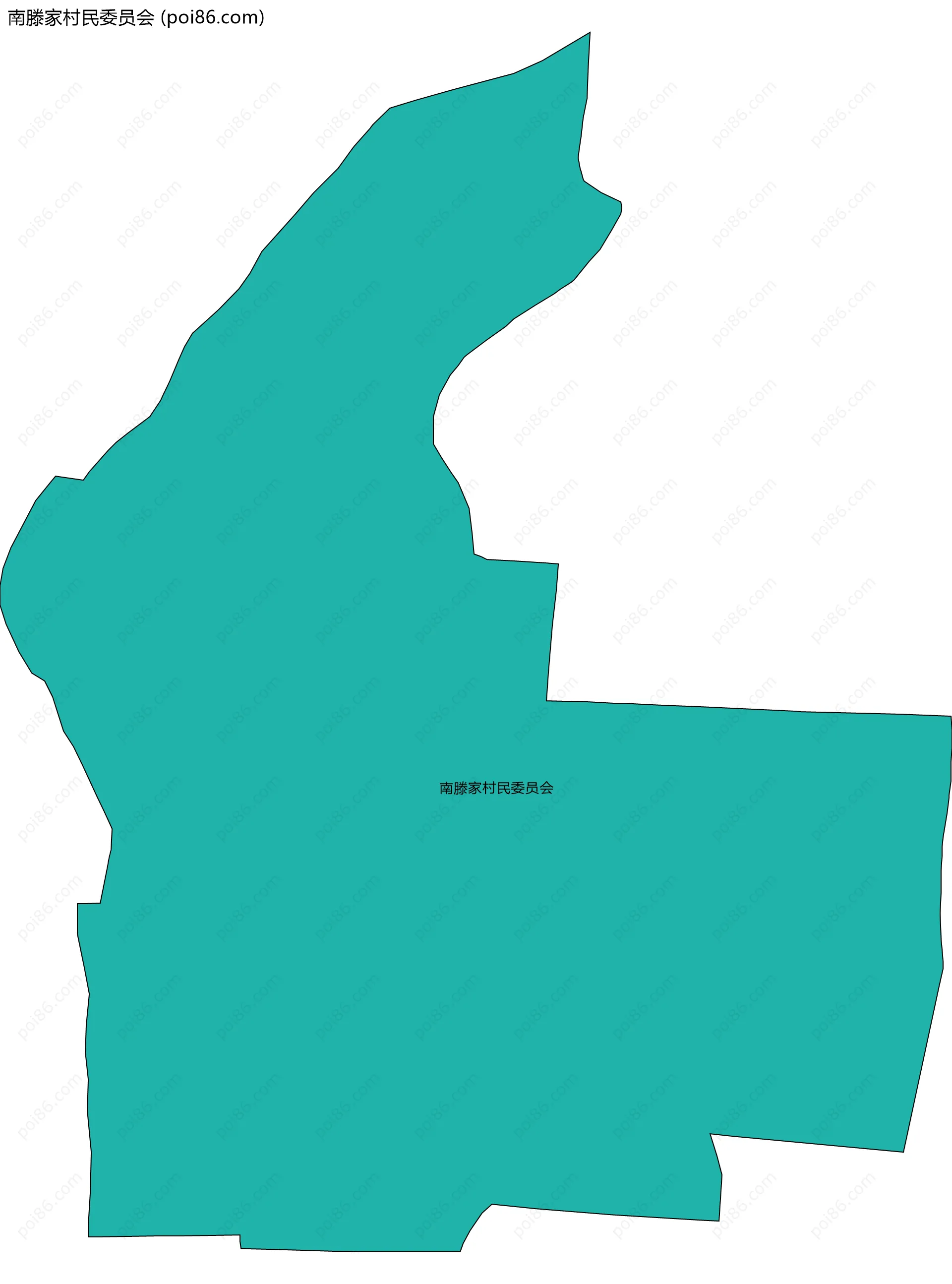 南滕家村民委员会边界地图