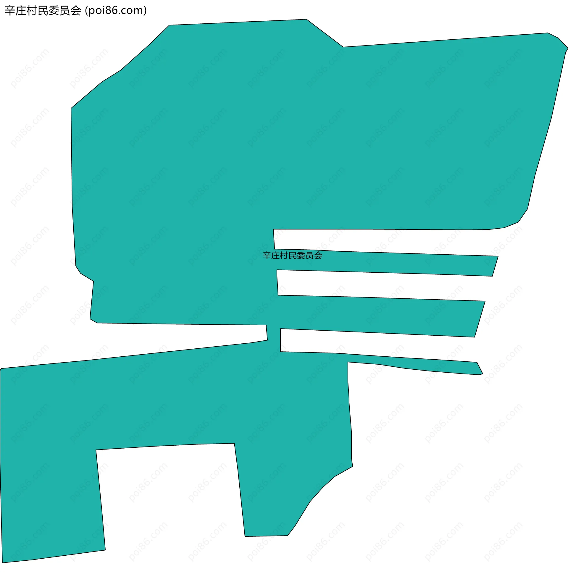 辛庄村民委员会边界地图