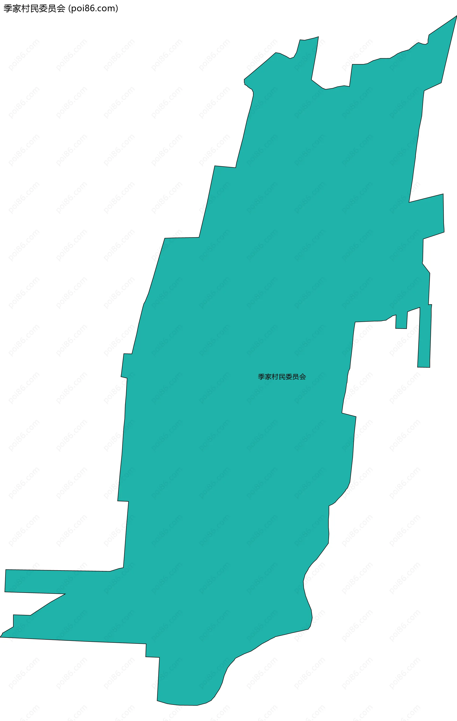 季家村民委员会边界地图