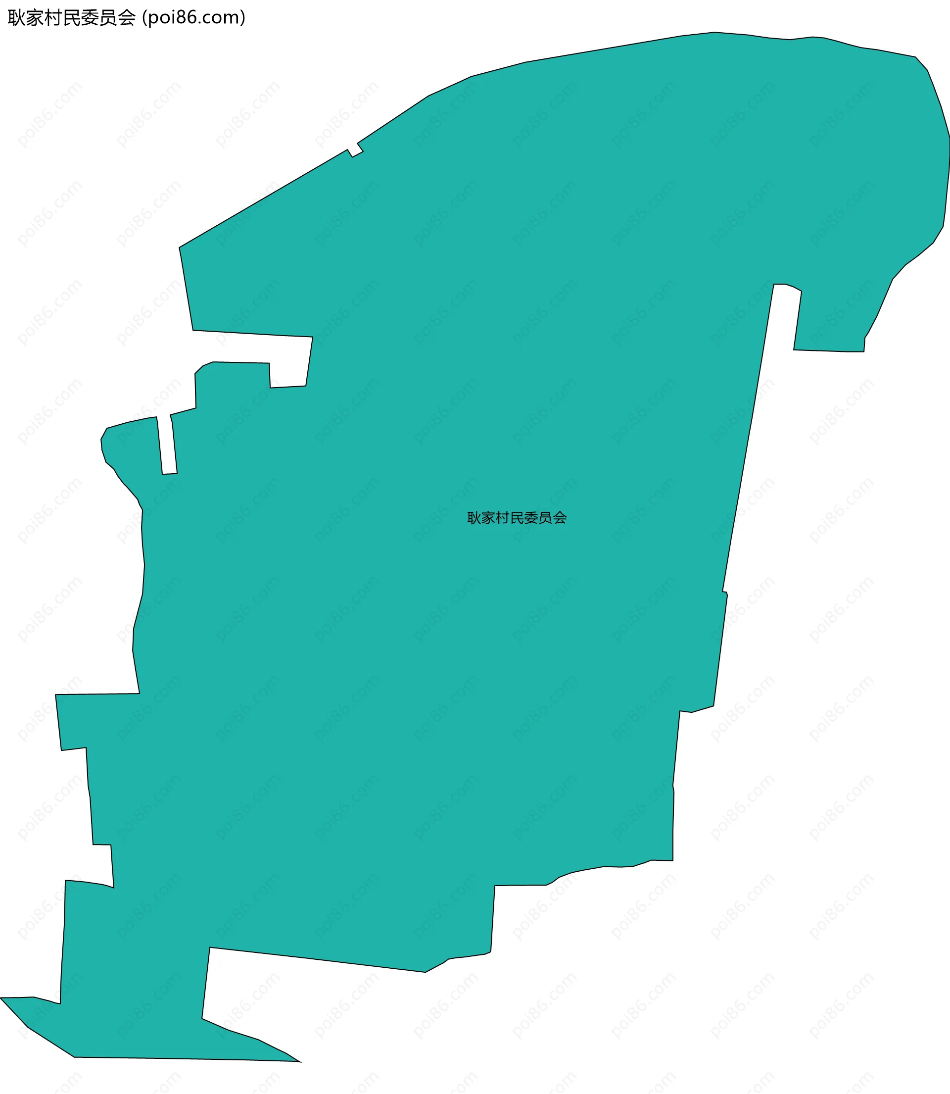 耿家村民委员会边界地图