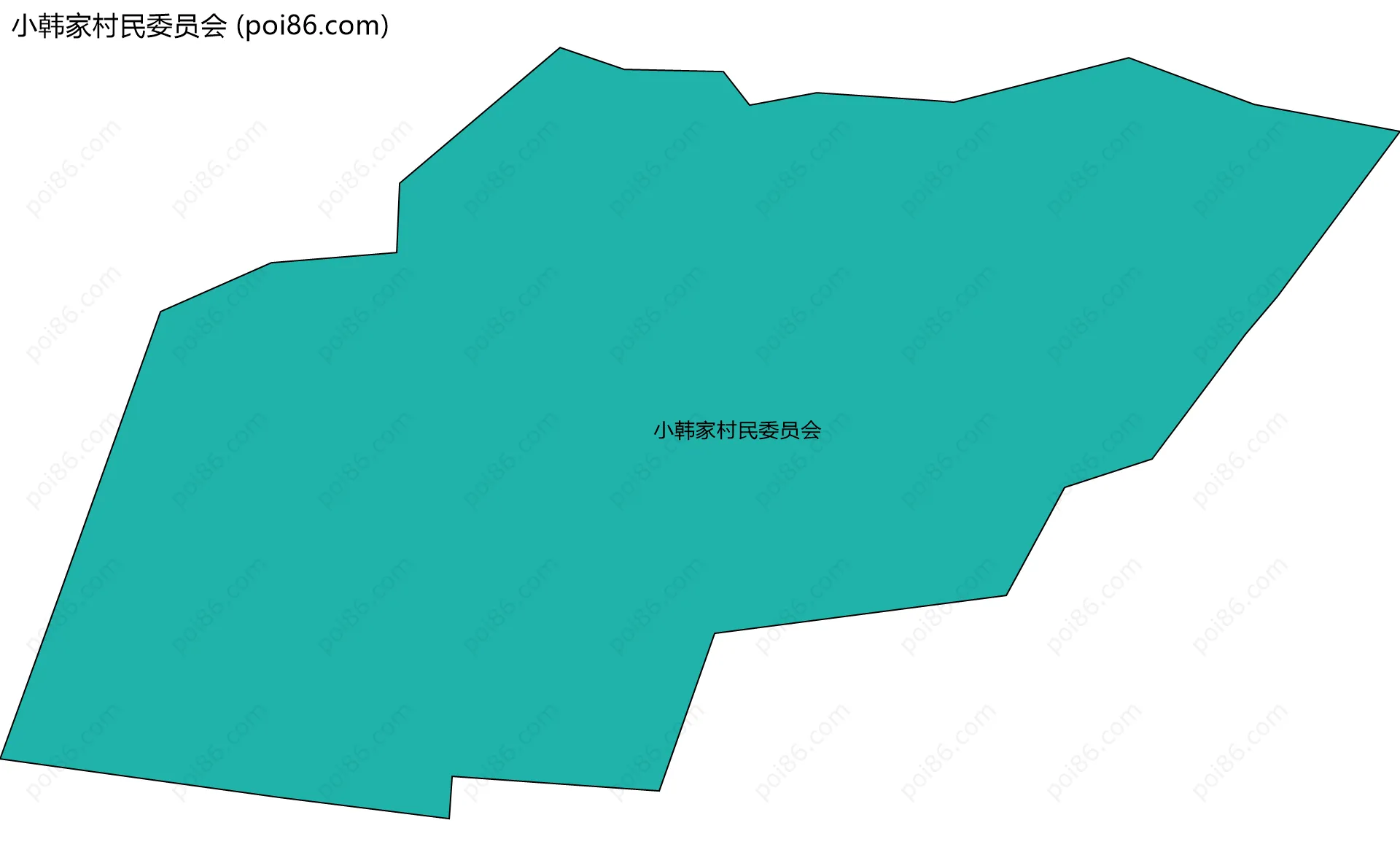 小韩家村民委员会边界地图