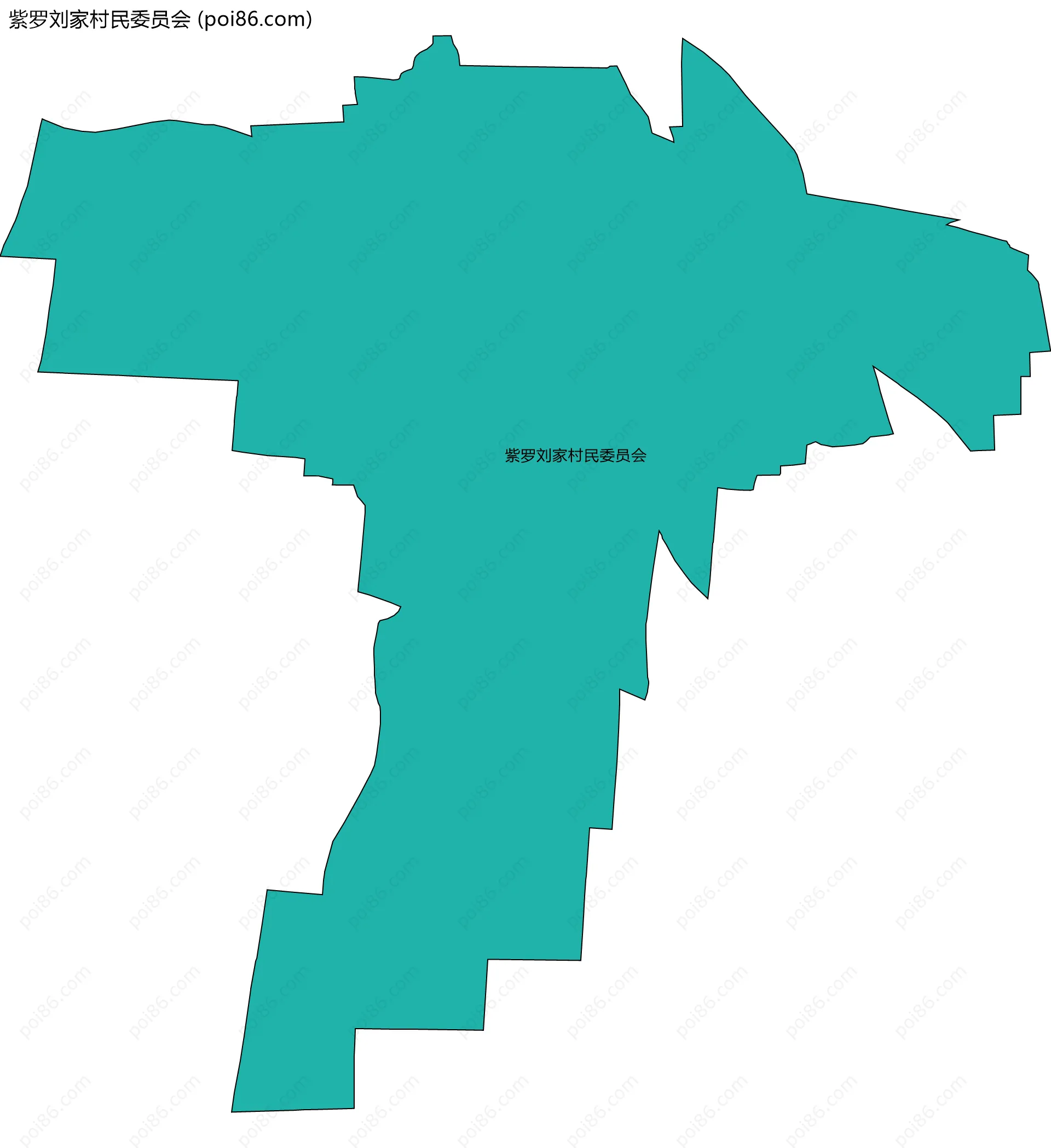 紫罗刘家村民委员会边界地图