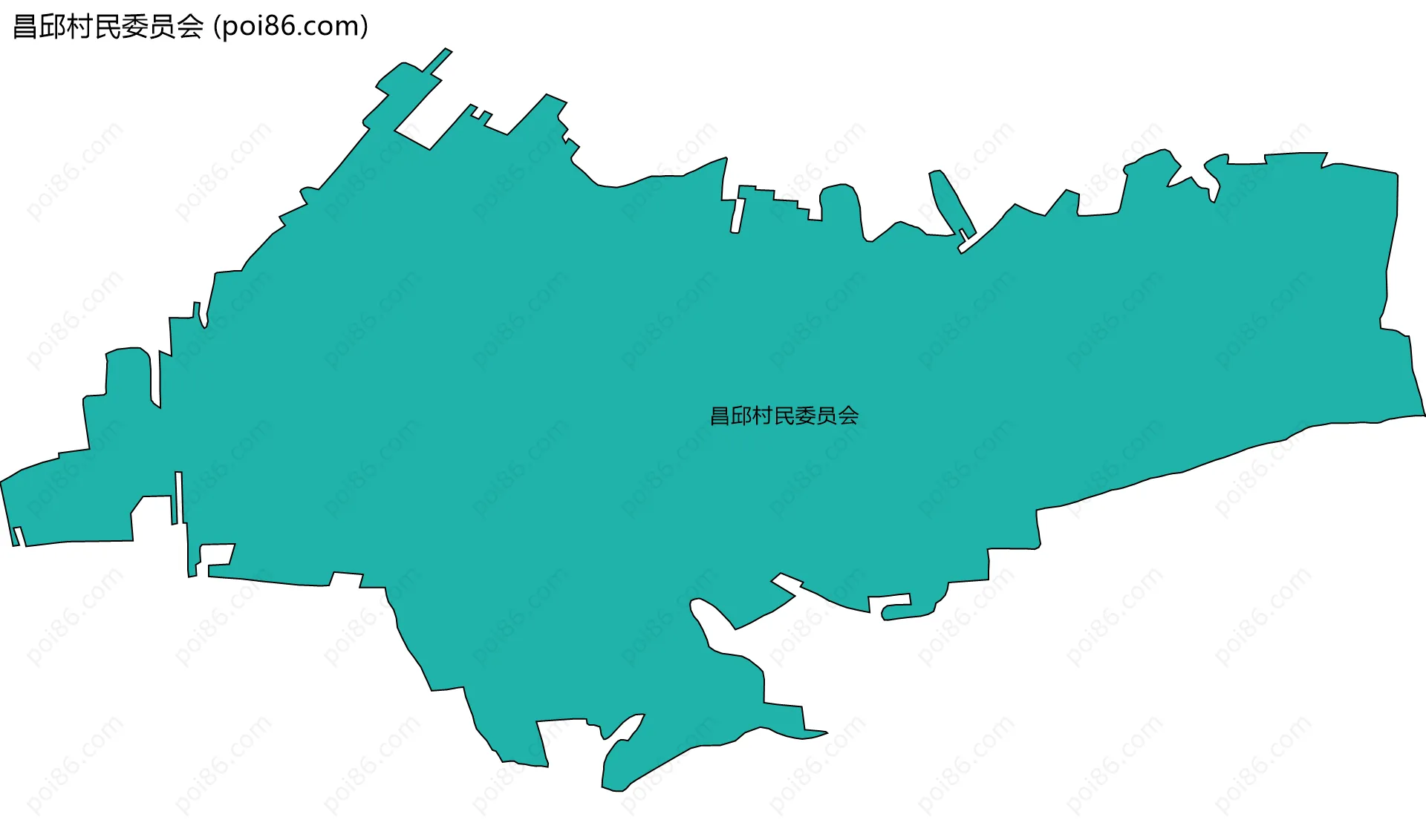 昌邱村民委员会边界地图