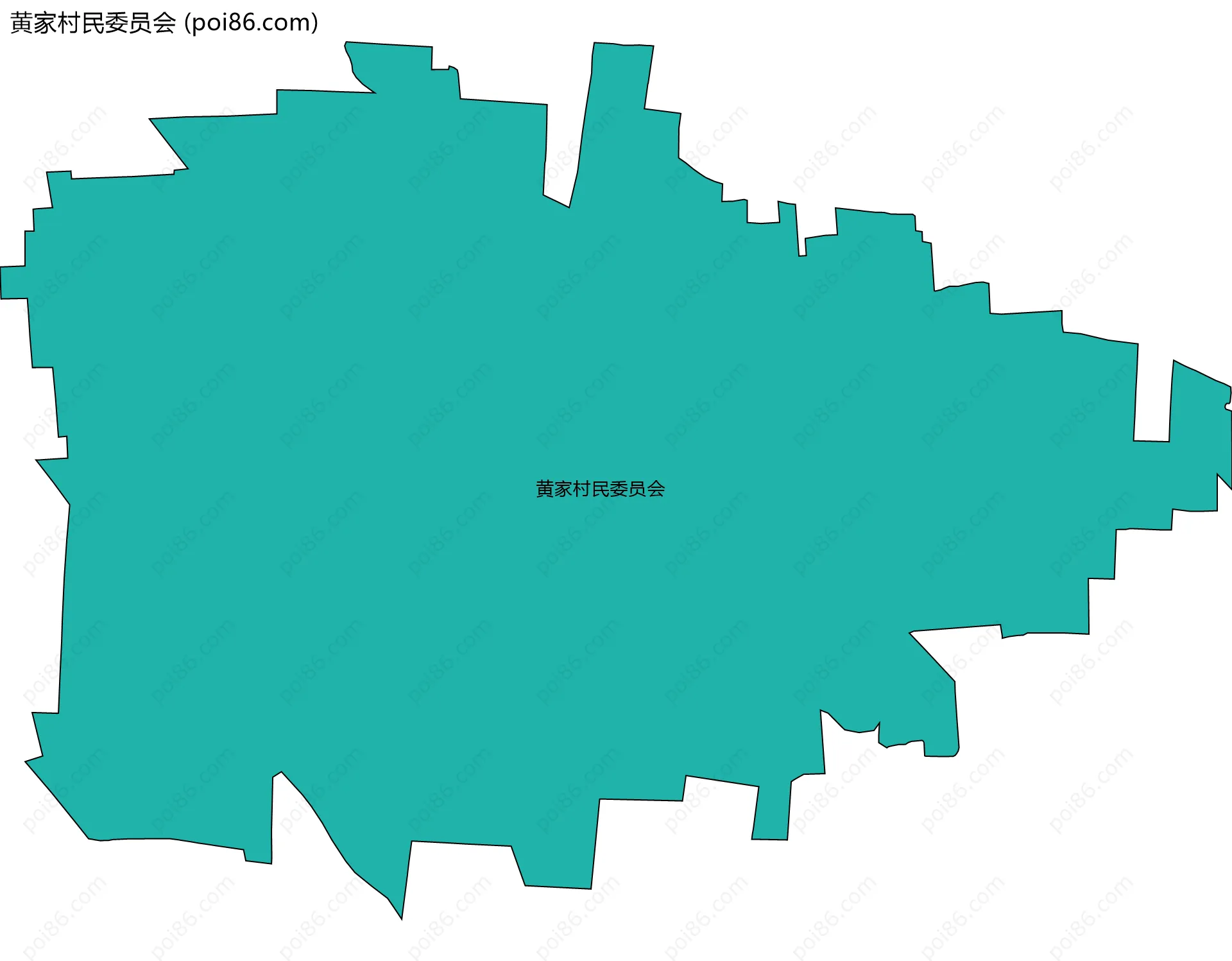 黄家村民委员会边界地图
