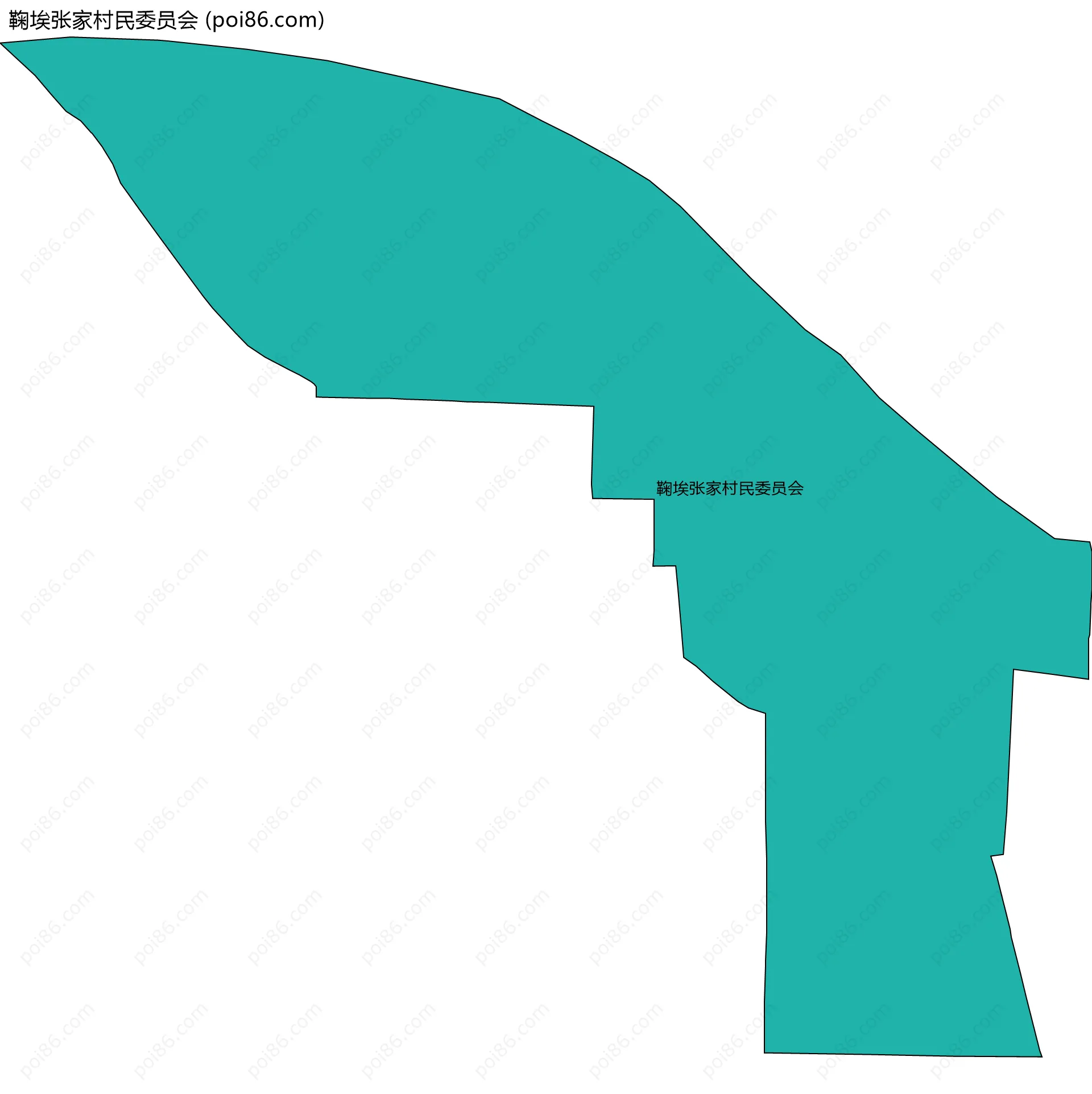 鞠埃张家村民委员会边界地图