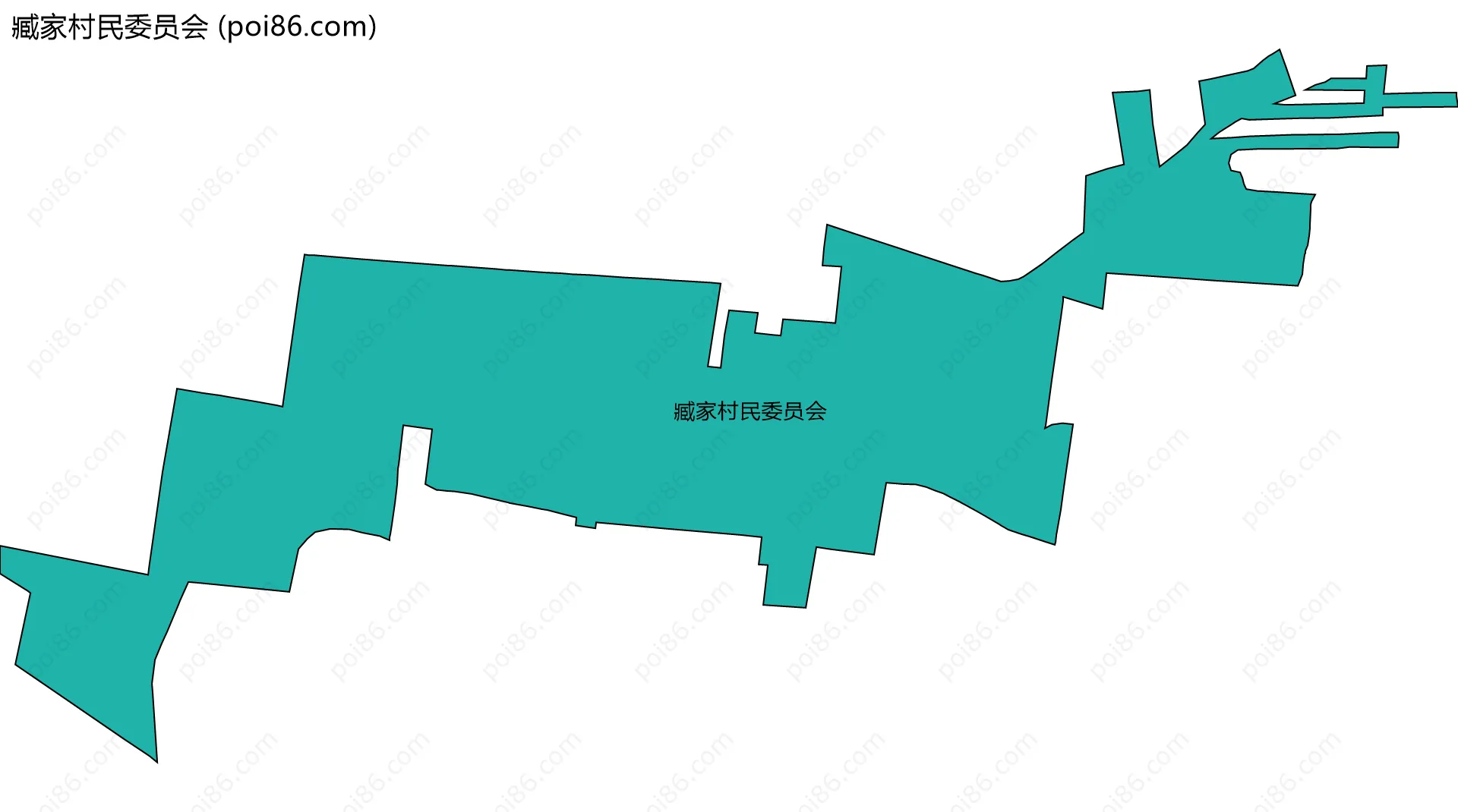 臧家村民委员会边界地图