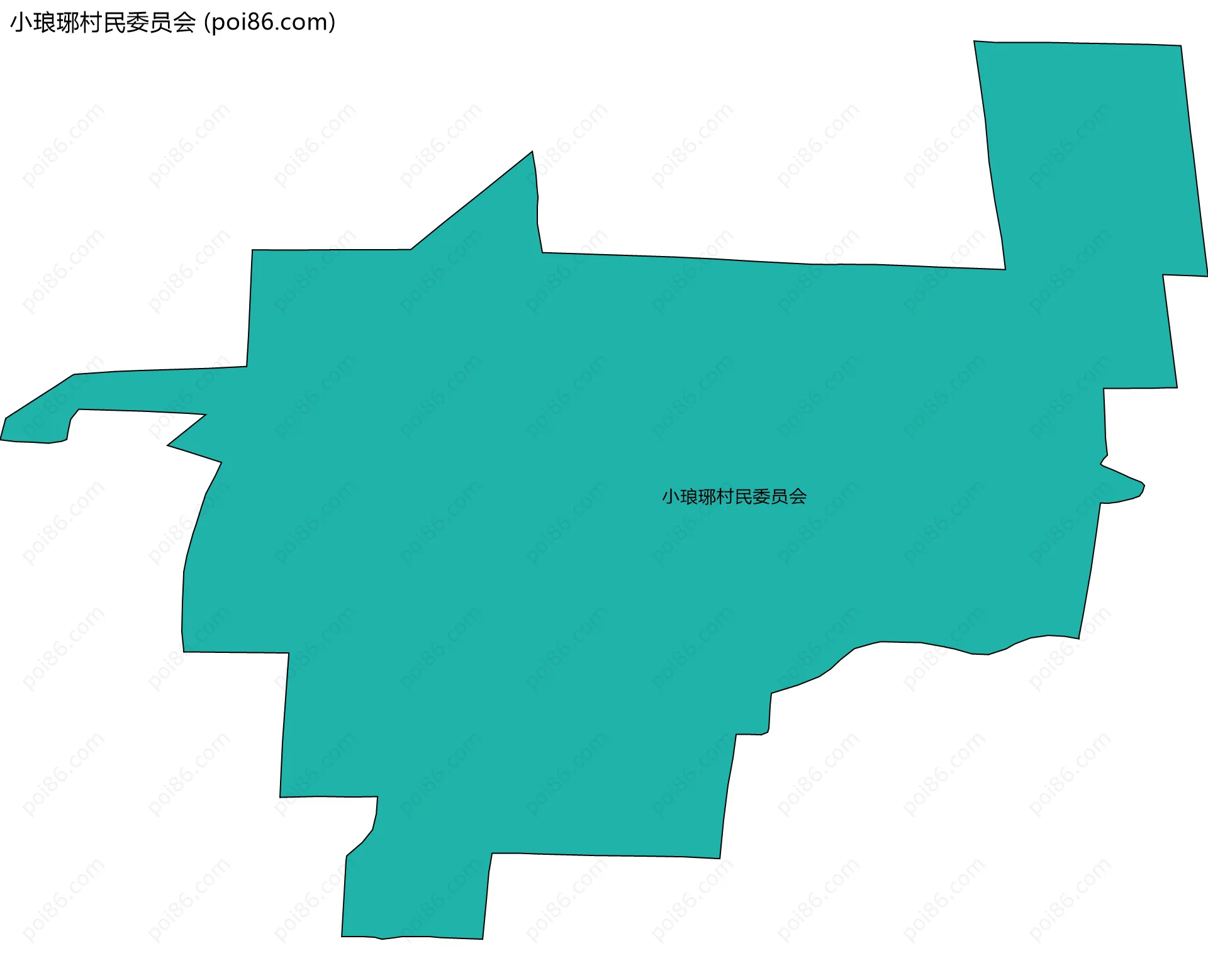 小琅琊村民委员会边界地图