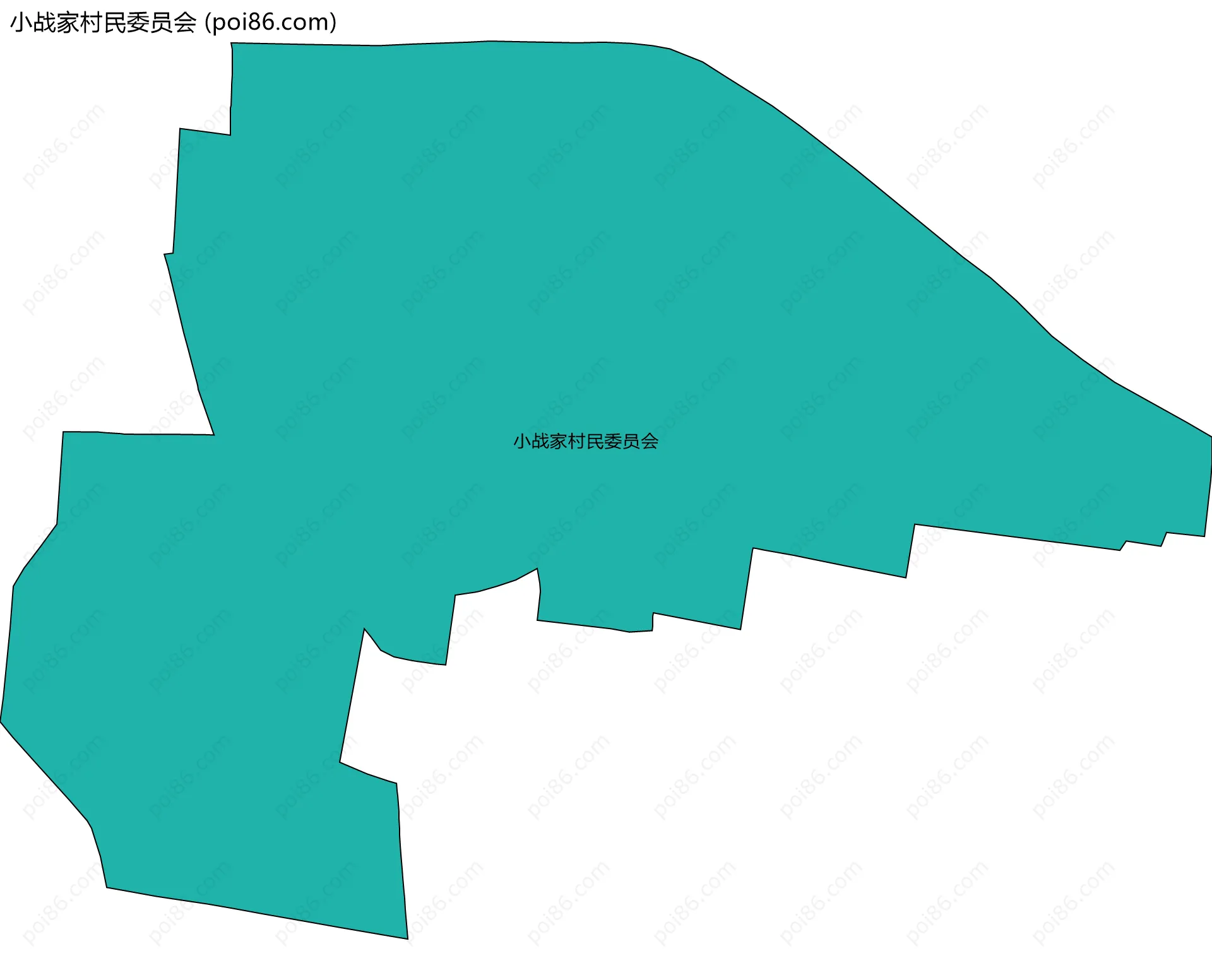 小战家村民委员会边界地图