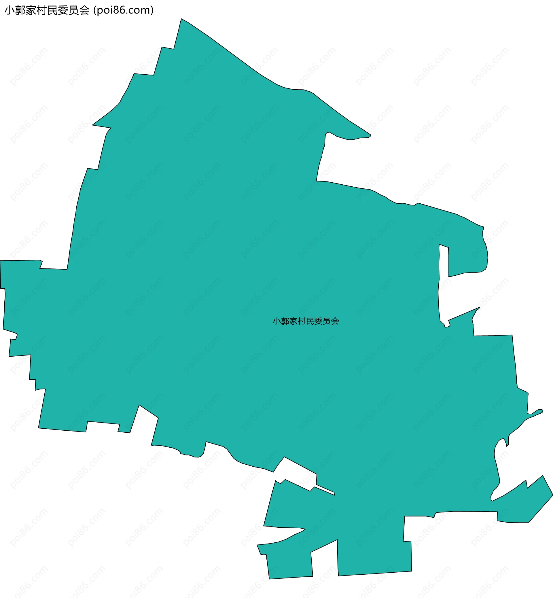 小郭家村民委员会边界地图
