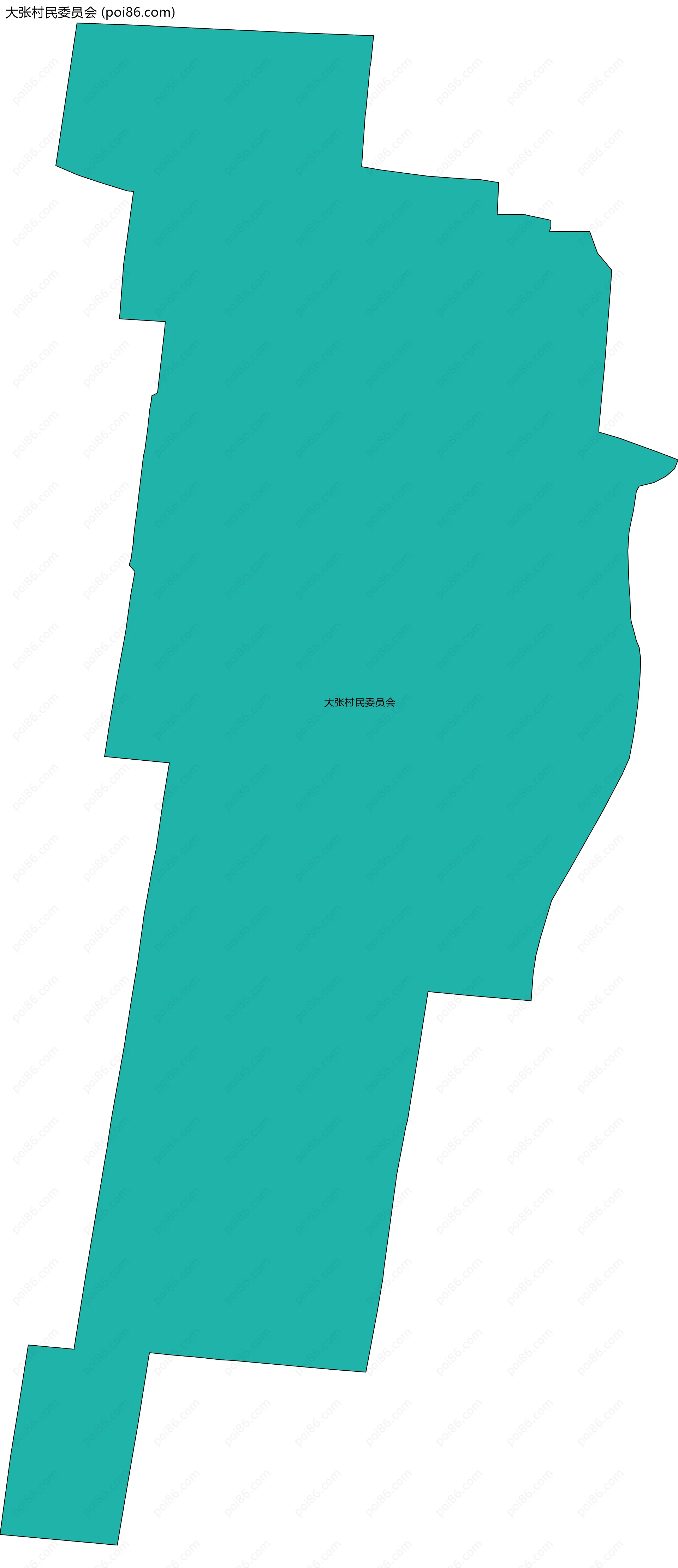 大张村民委员会边界地图