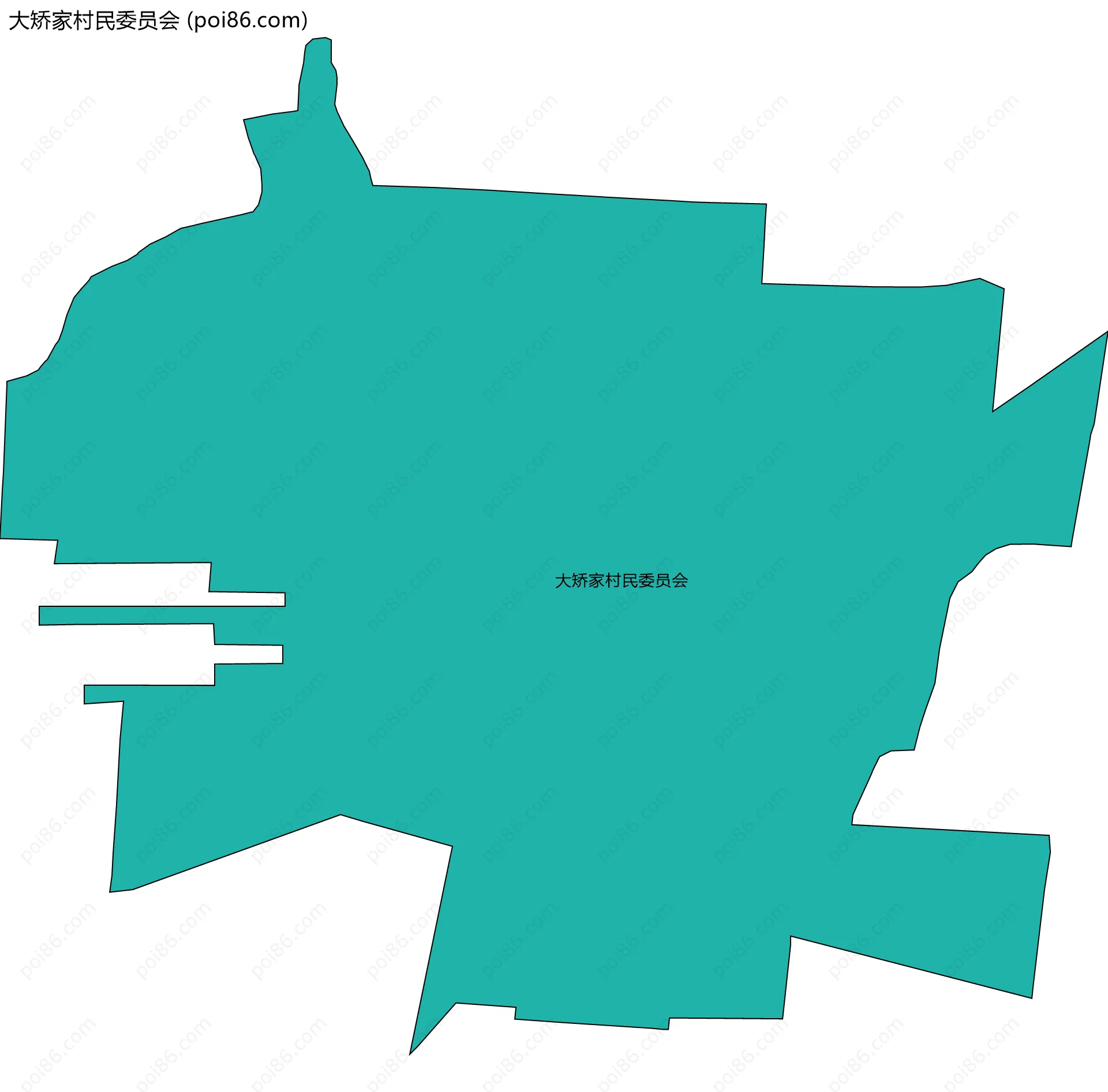 大矫家村民委员会边界地图