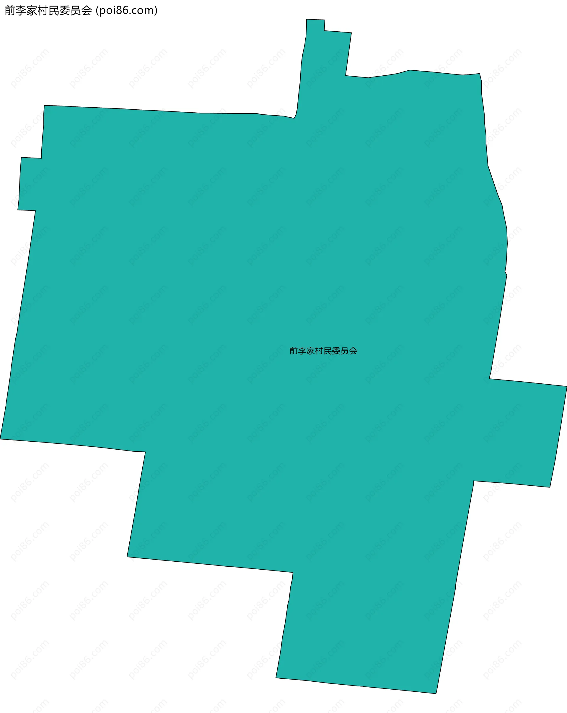 前李家村民委员会边界地图