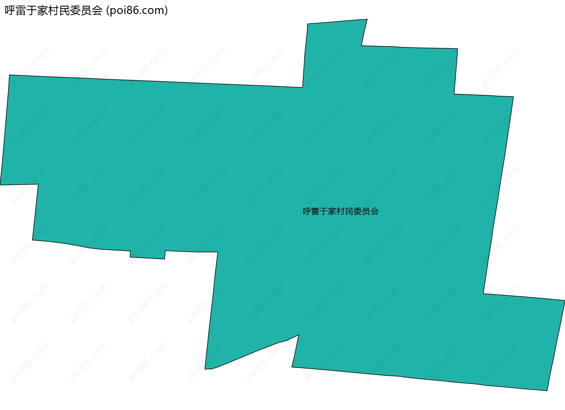 呼雷于家村民委员会边界地图