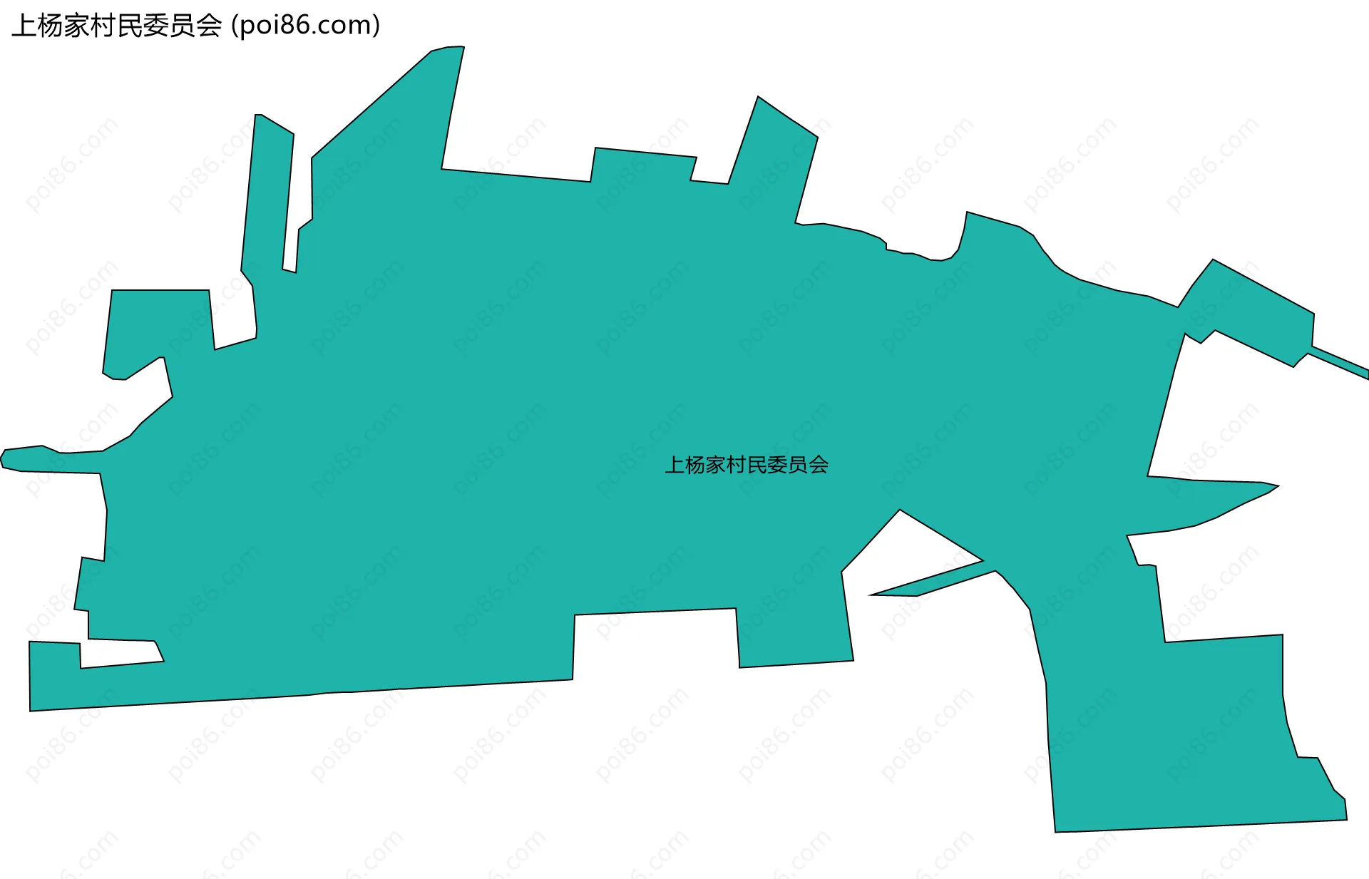 上杨家村民委员会边界地图