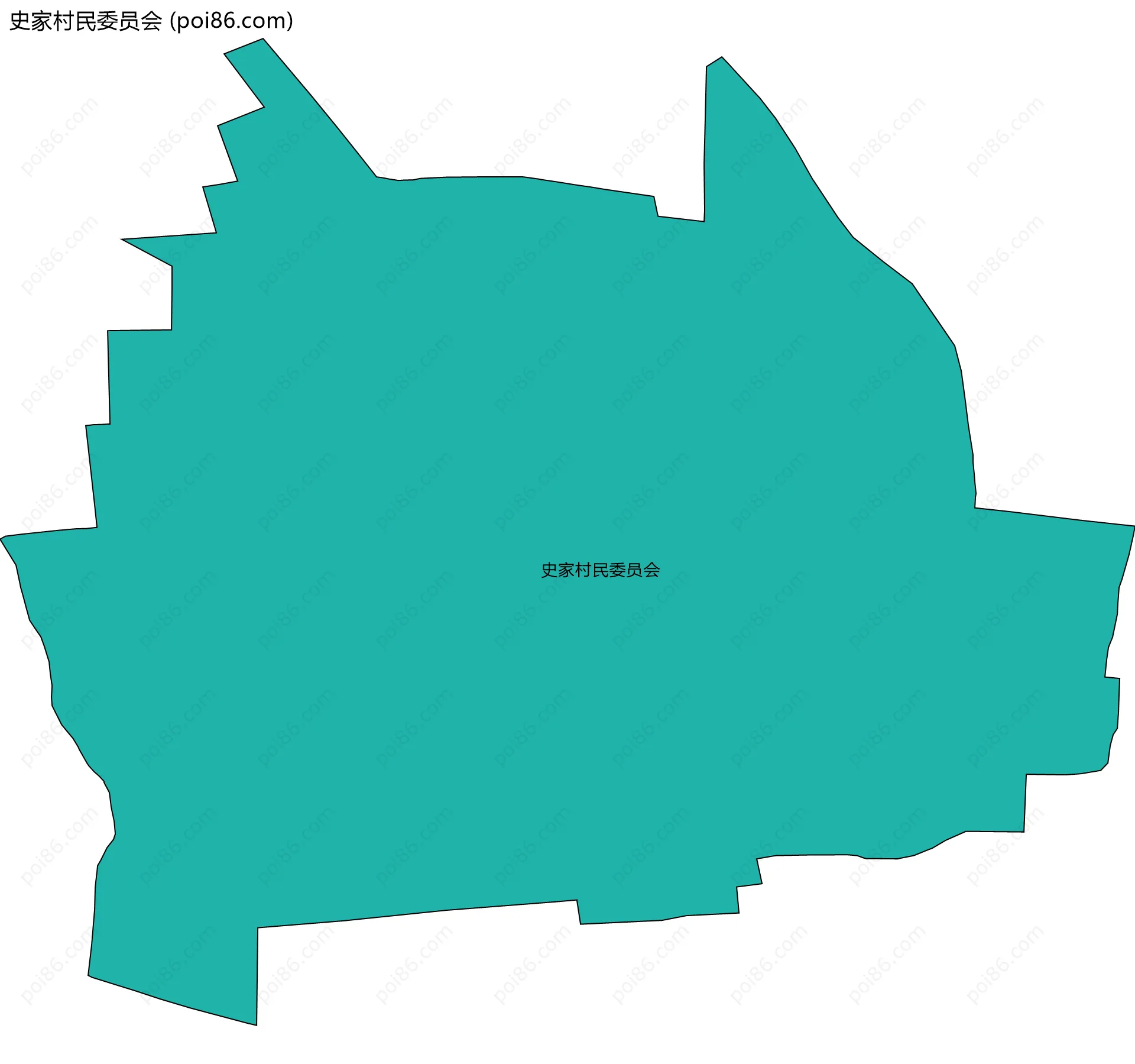 史家村民委员会边界地图