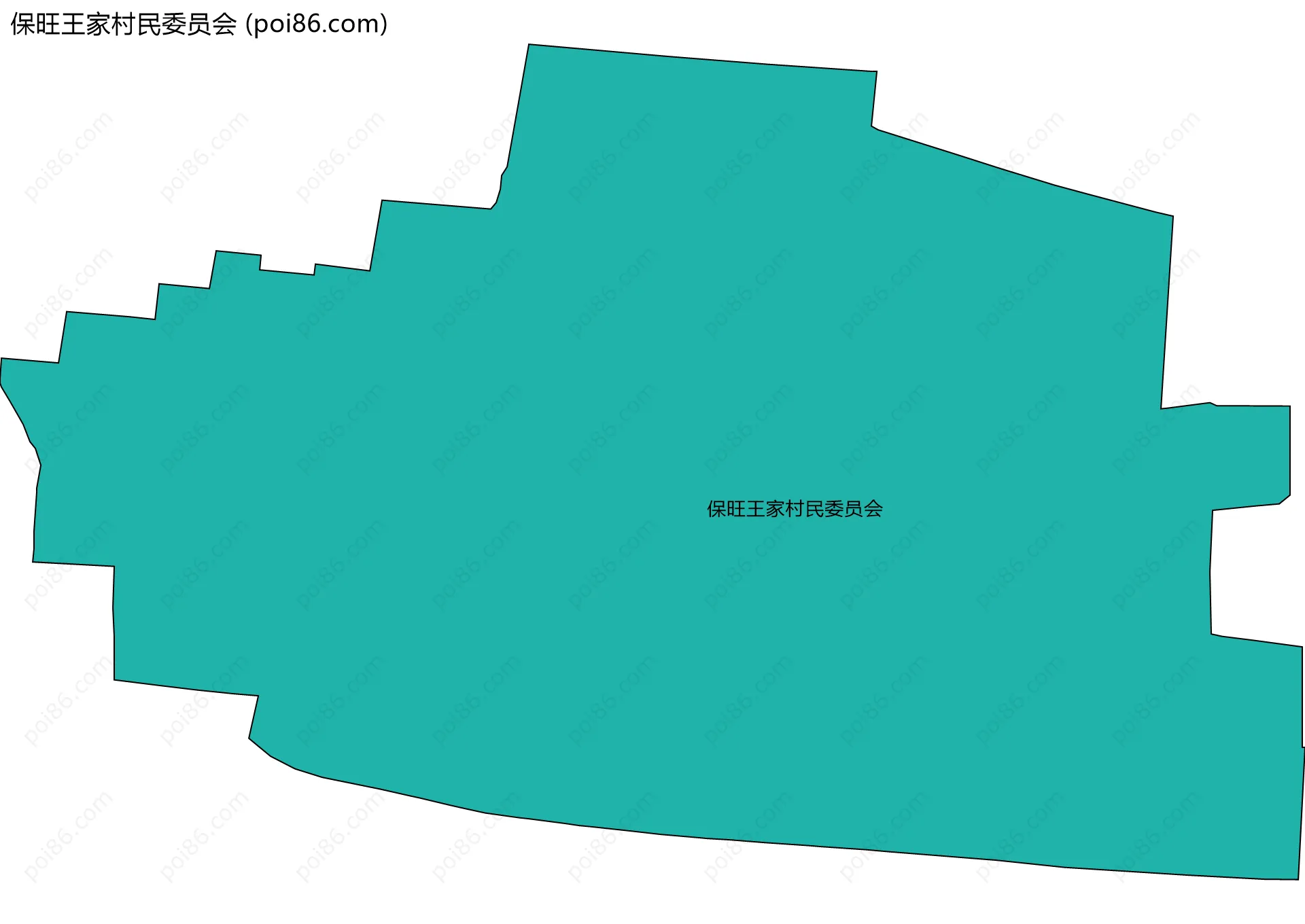 保旺王家村民委员会边界地图