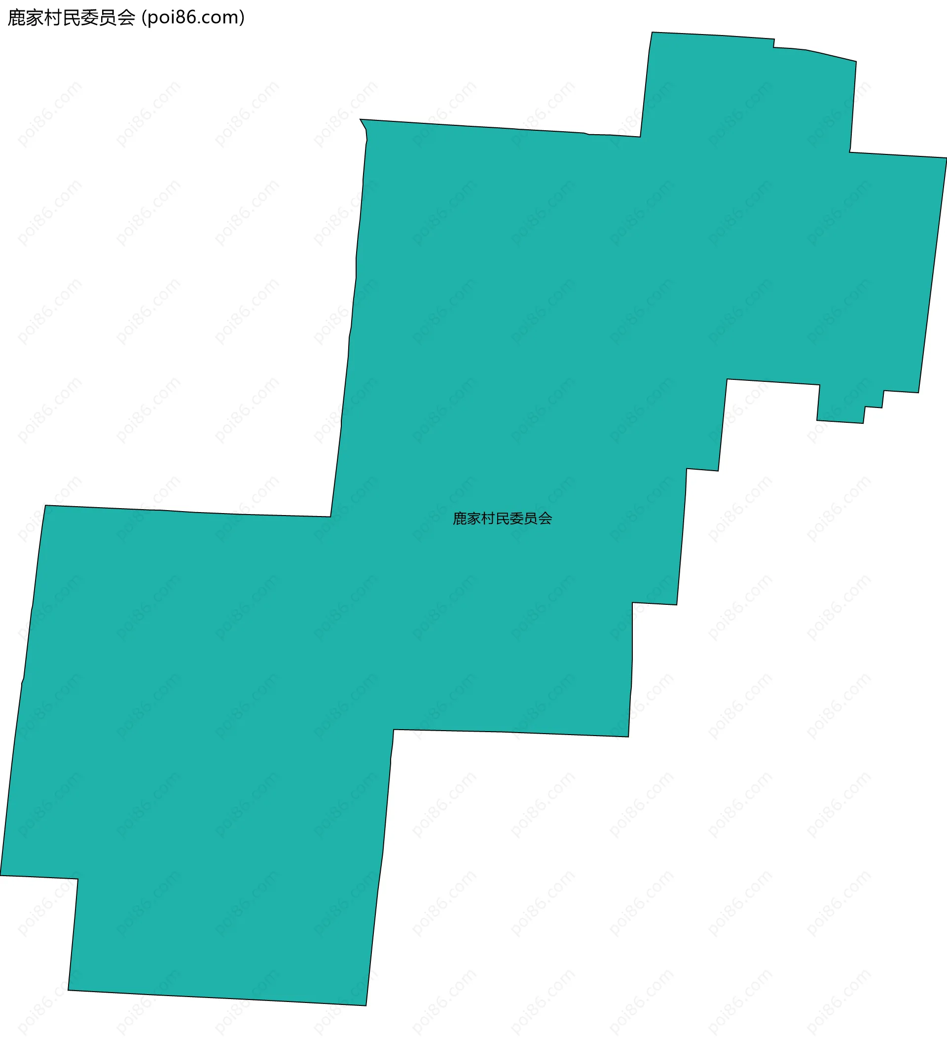 鹿家村民委员会边界地图