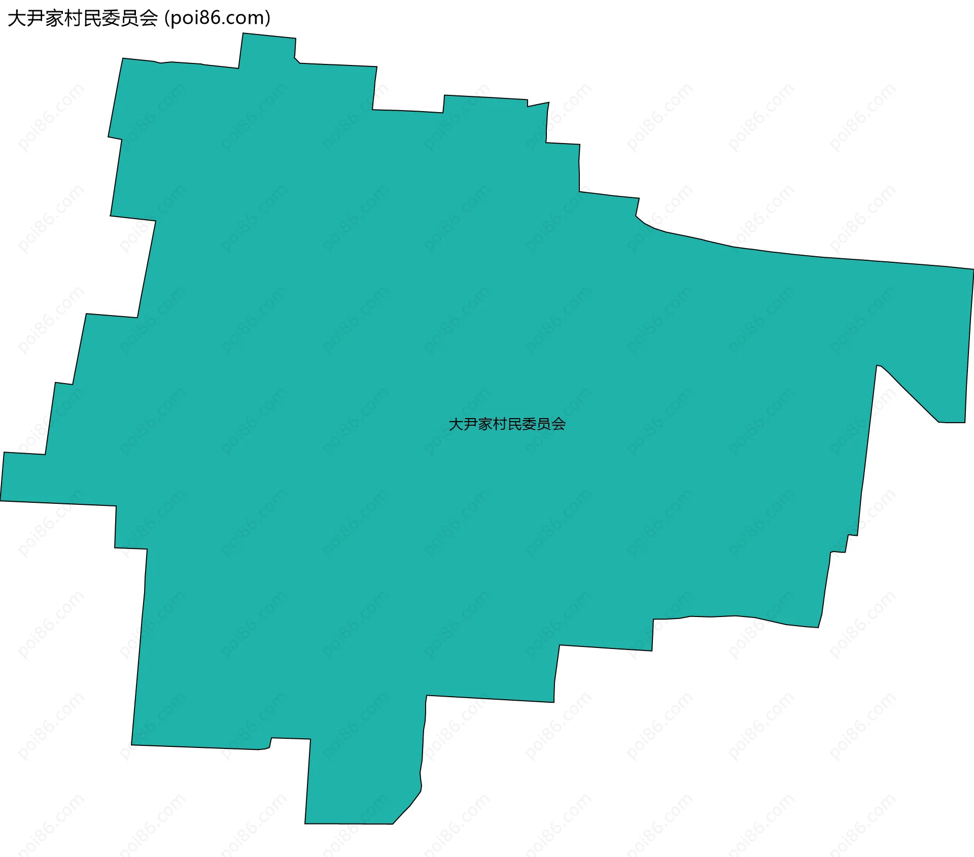 大尹家村民委员会边界地图