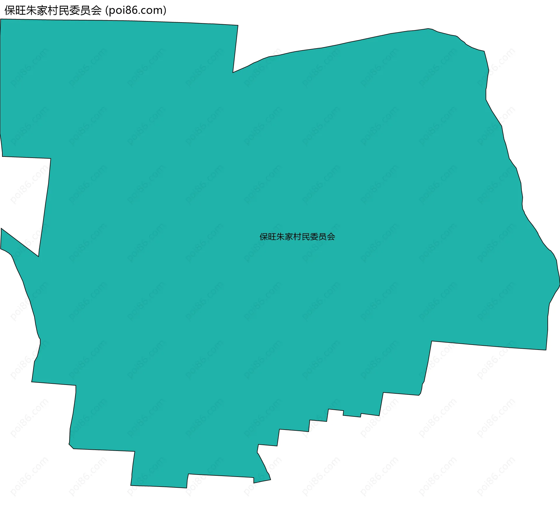 保旺朱家村民委员会边界地图