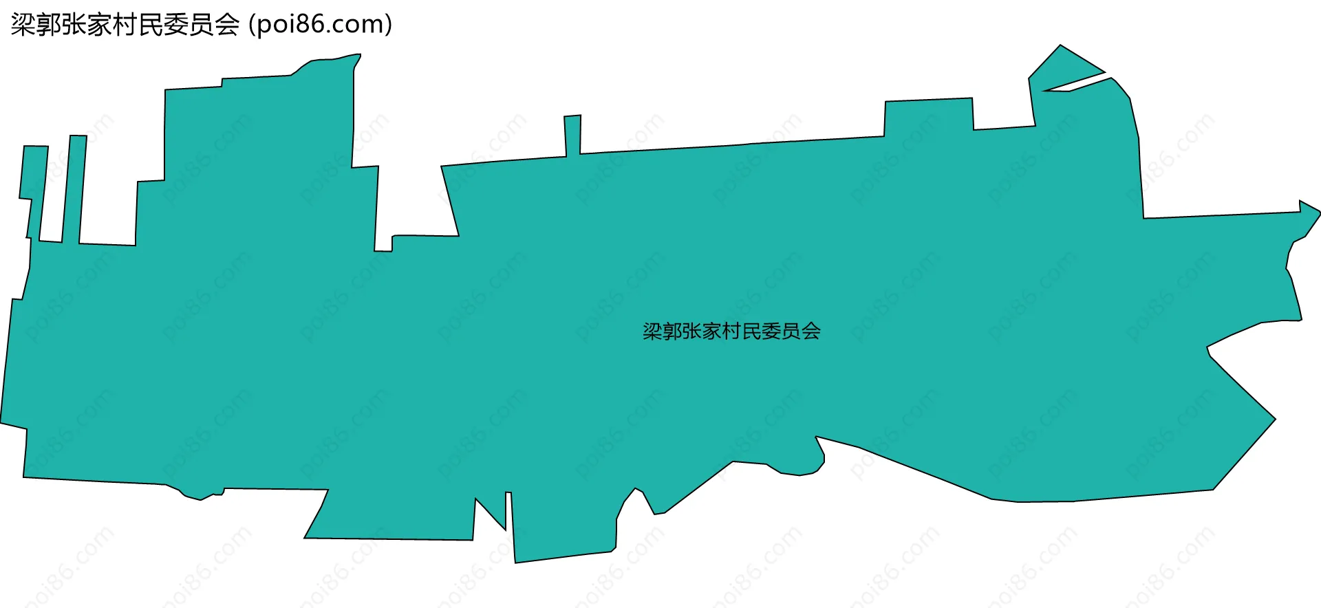 梁郭张家村民委员会边界地图