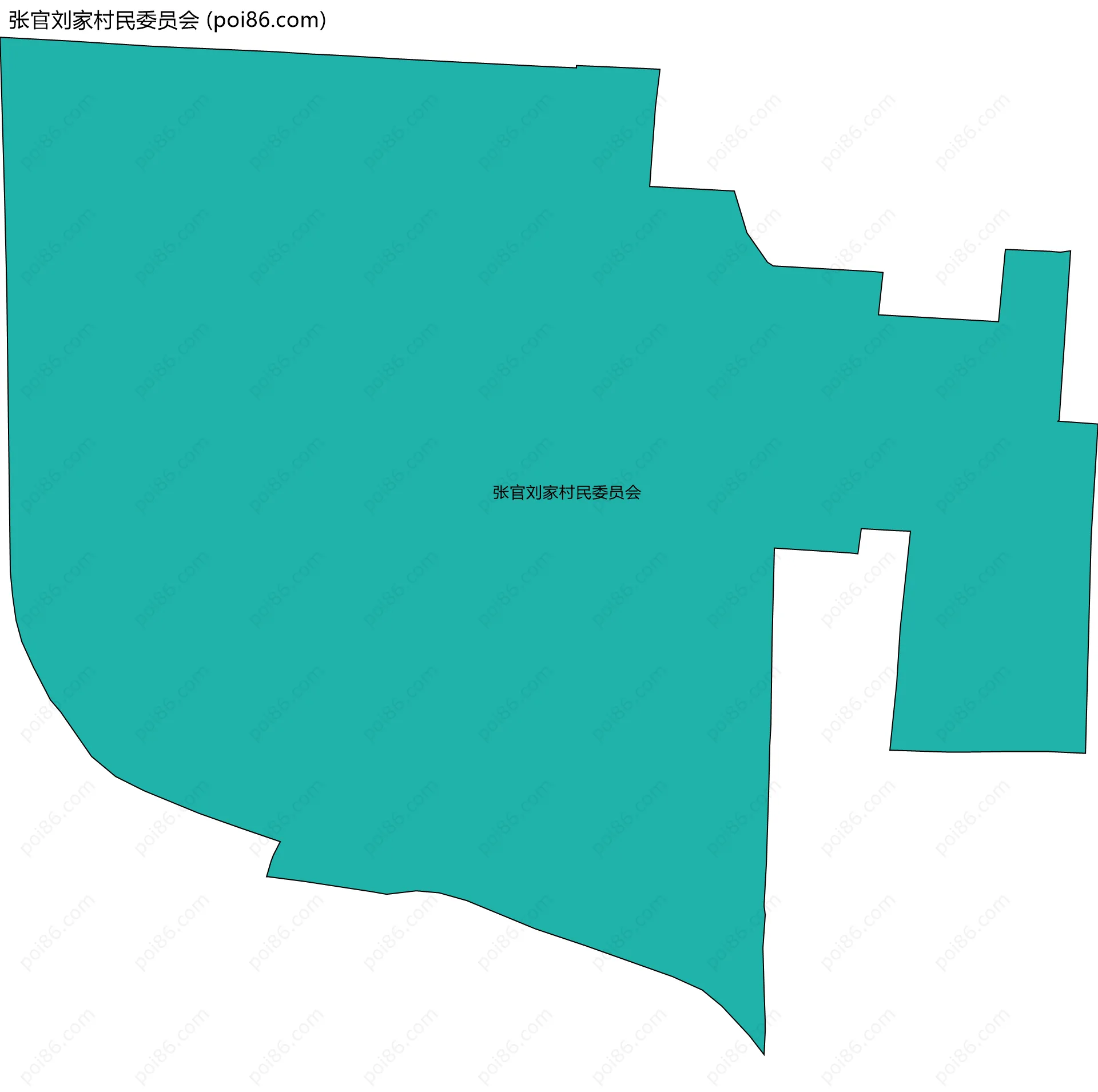 张官刘家村民委员会边界地图