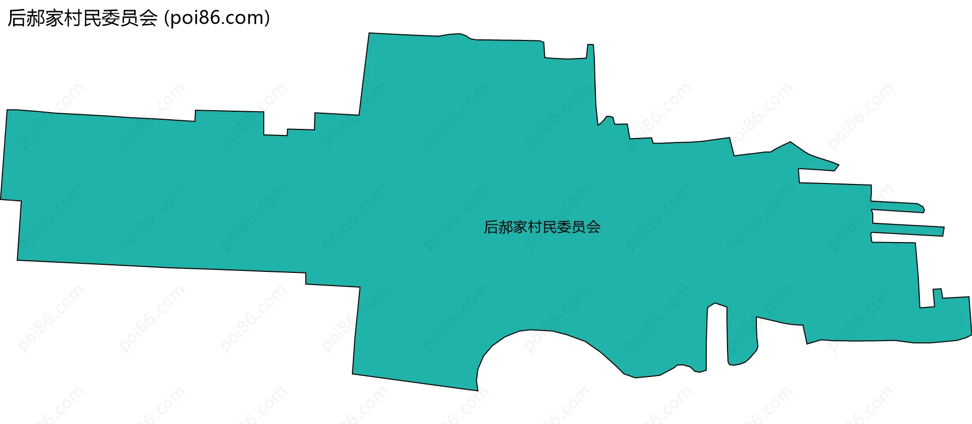 后郝家村民委员会边界地图