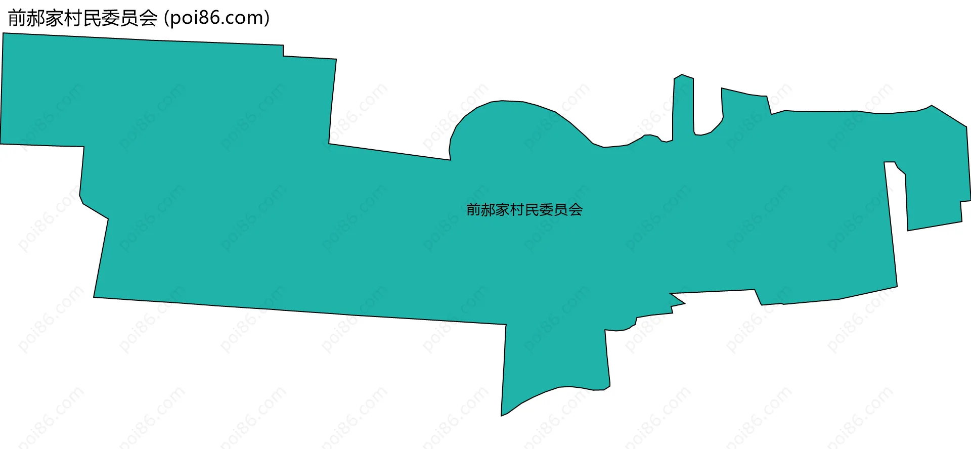 前郝家村民委员会边界地图