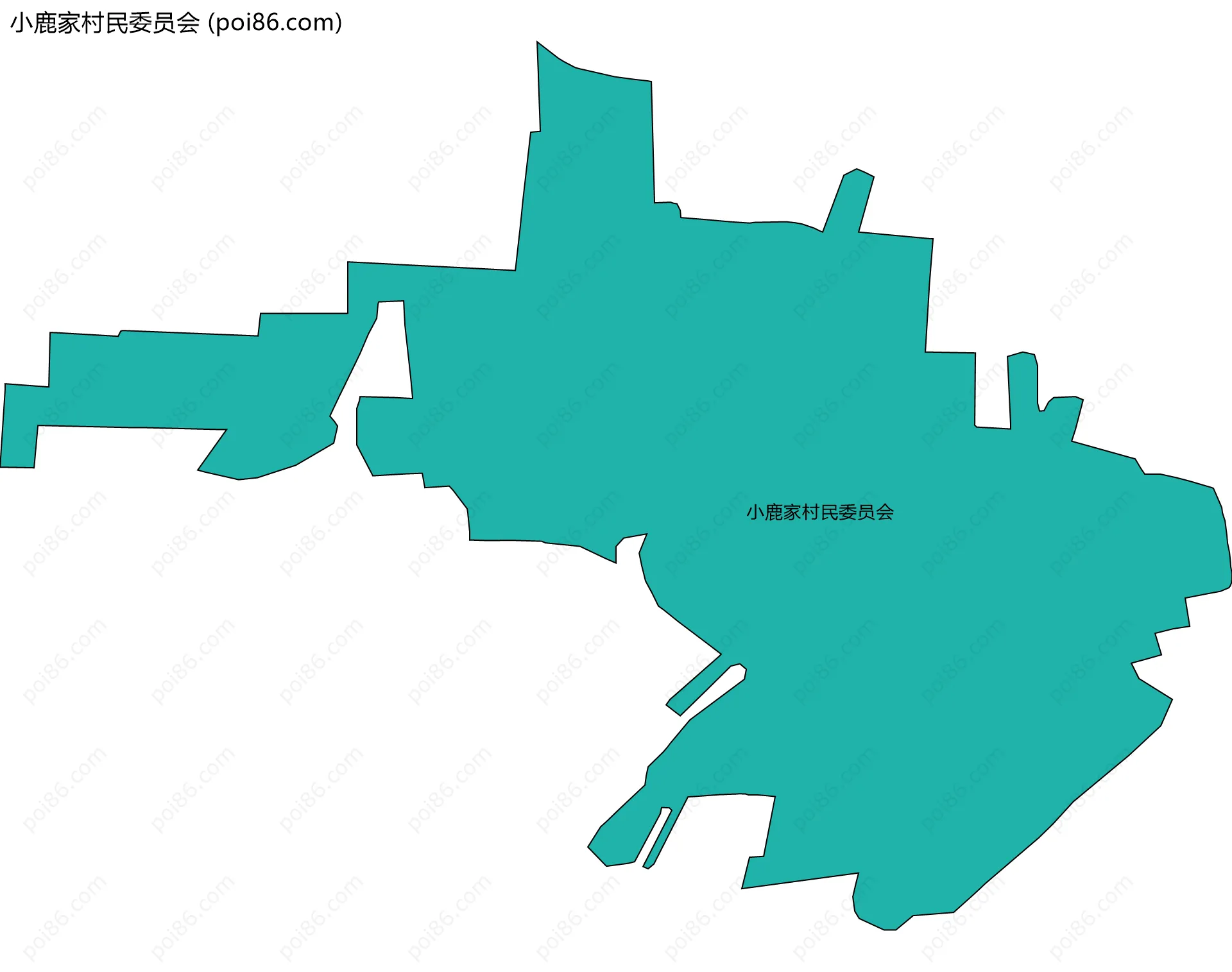 小鹿家村民委员会边界地图