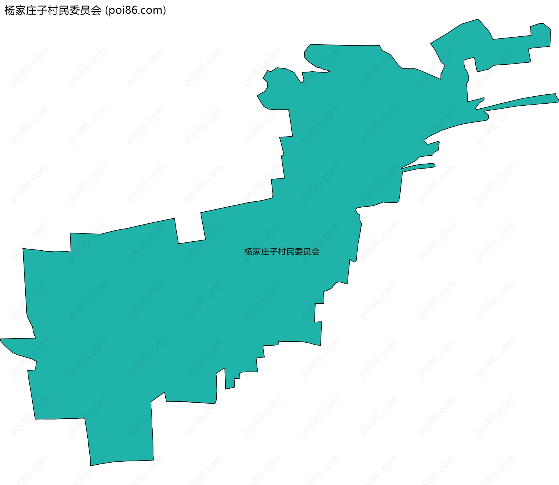杨家庄子村民委员会边界地图