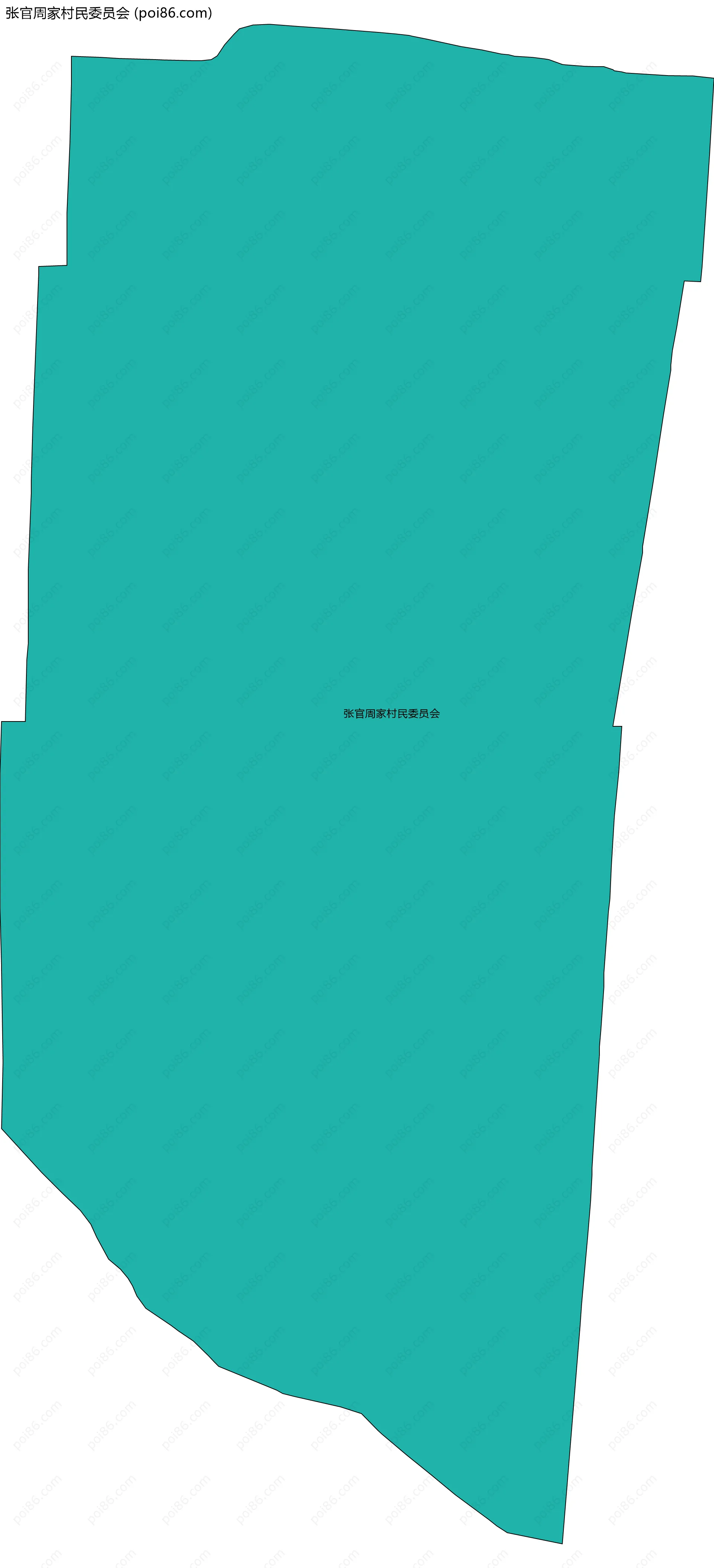 张官周家村民委员会边界地图