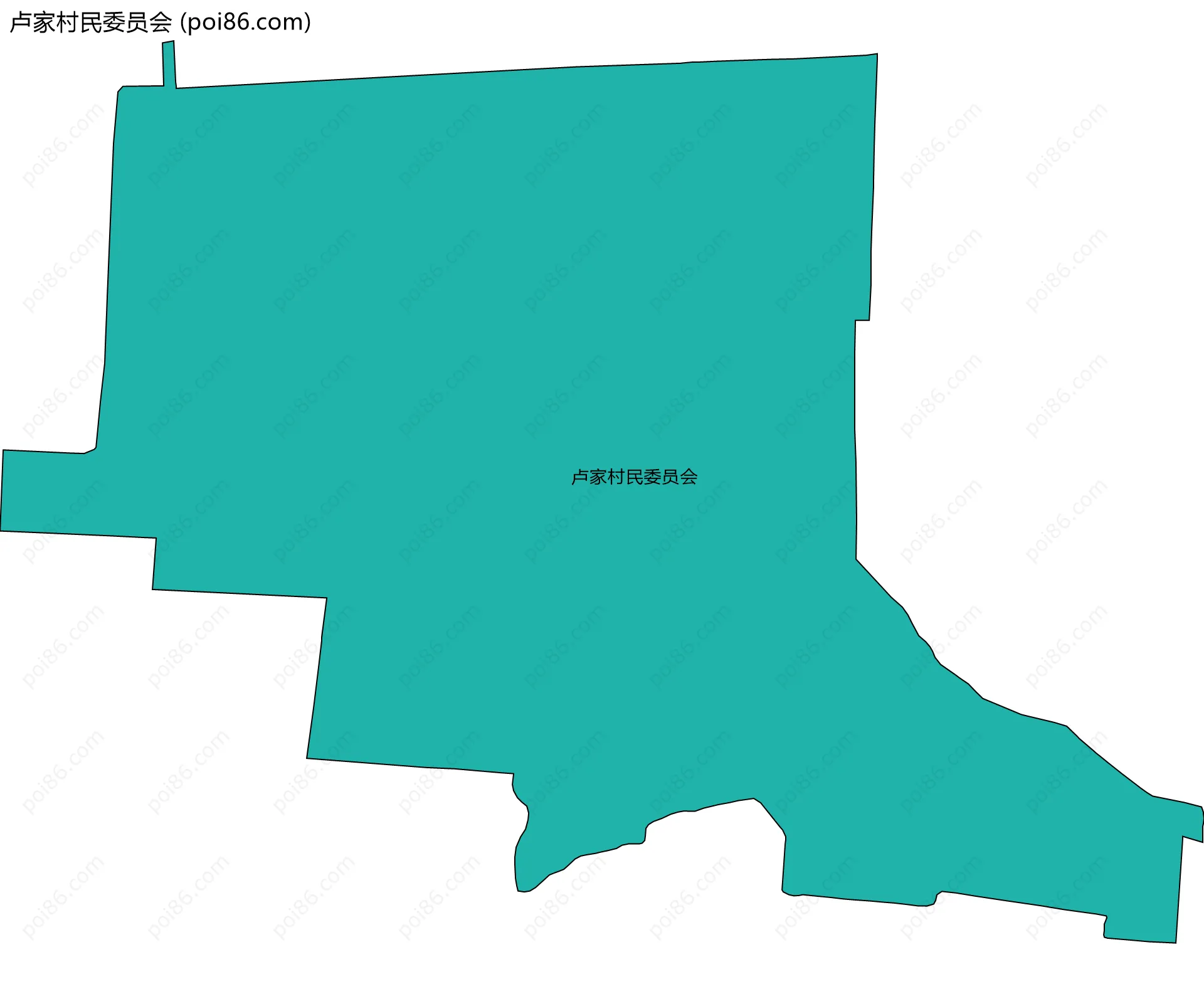 卢家村民委员会边界地图