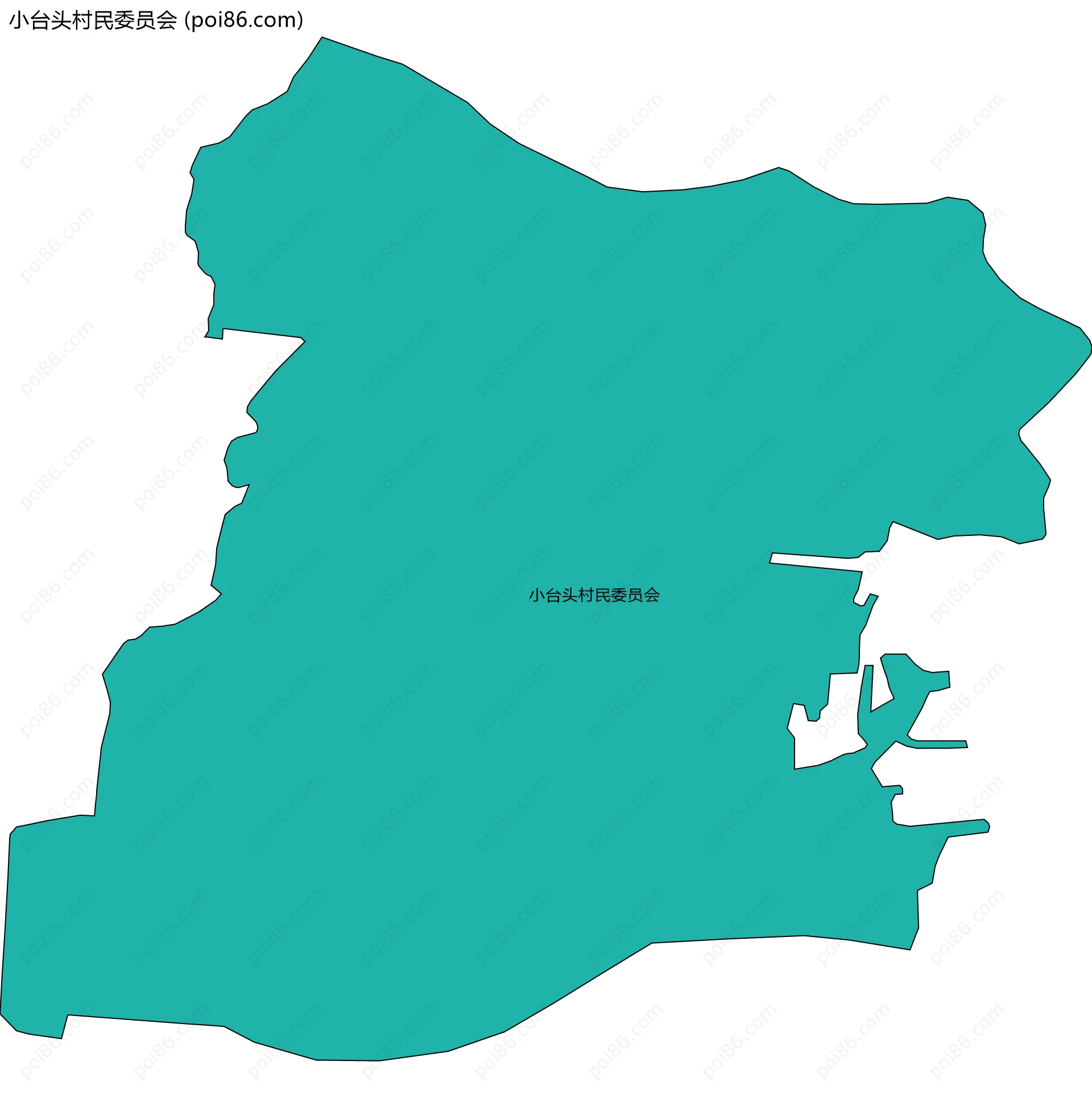 小台头村民委员会边界地图