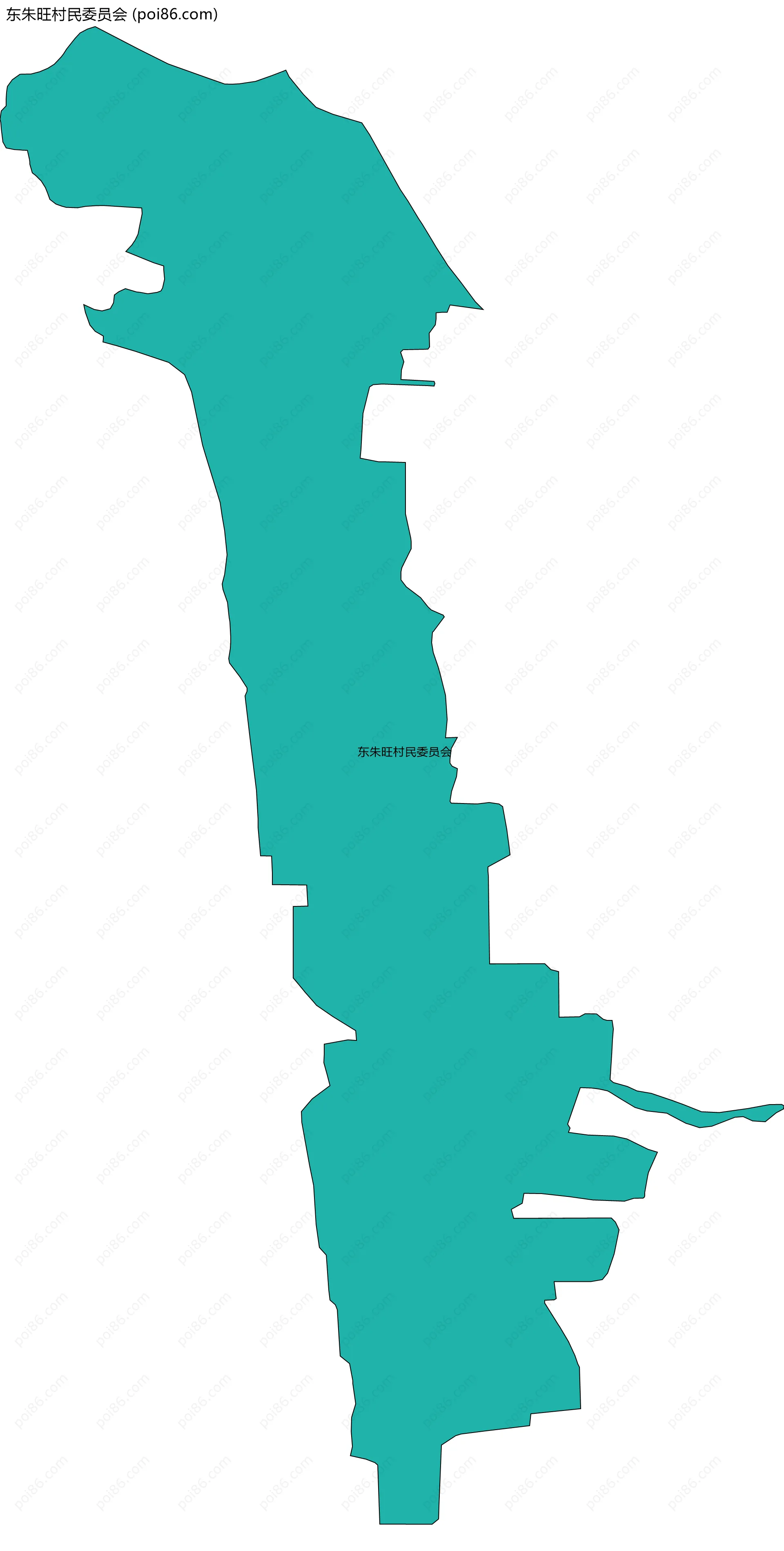 东朱旺村民委员会边界地图
