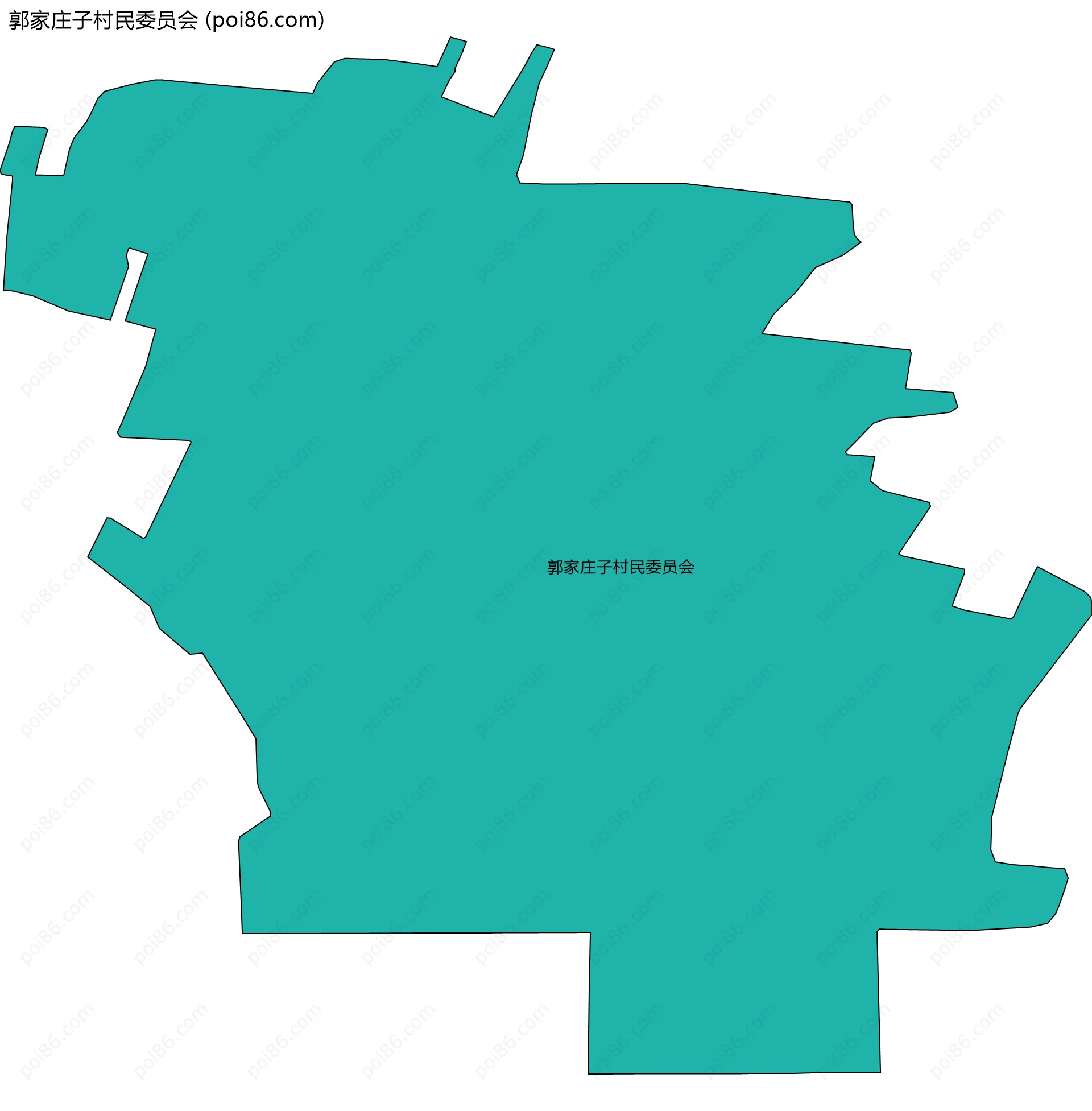 郭家庄子村民委员会边界地图