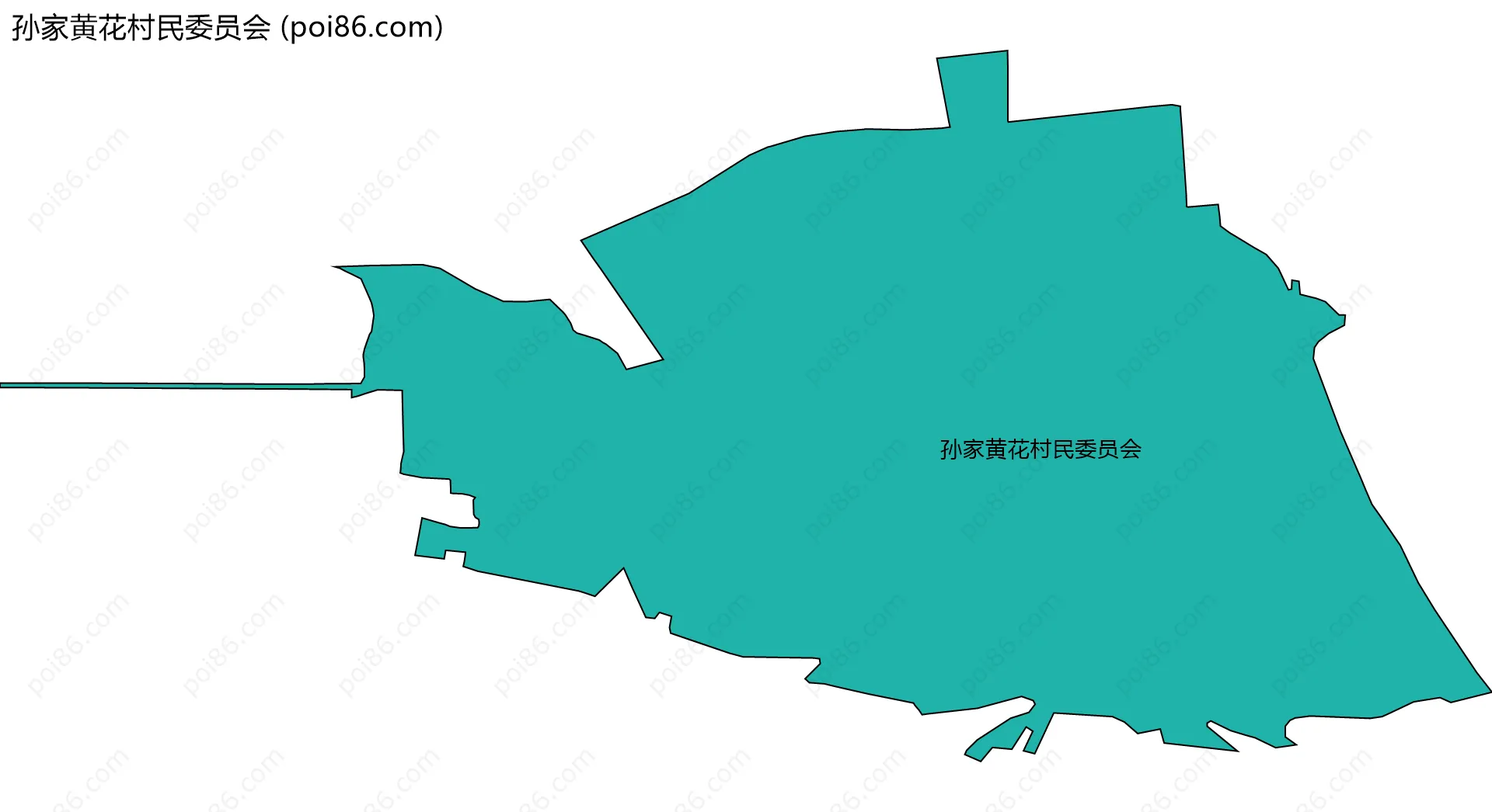 孙家黄花村民委员会边界地图