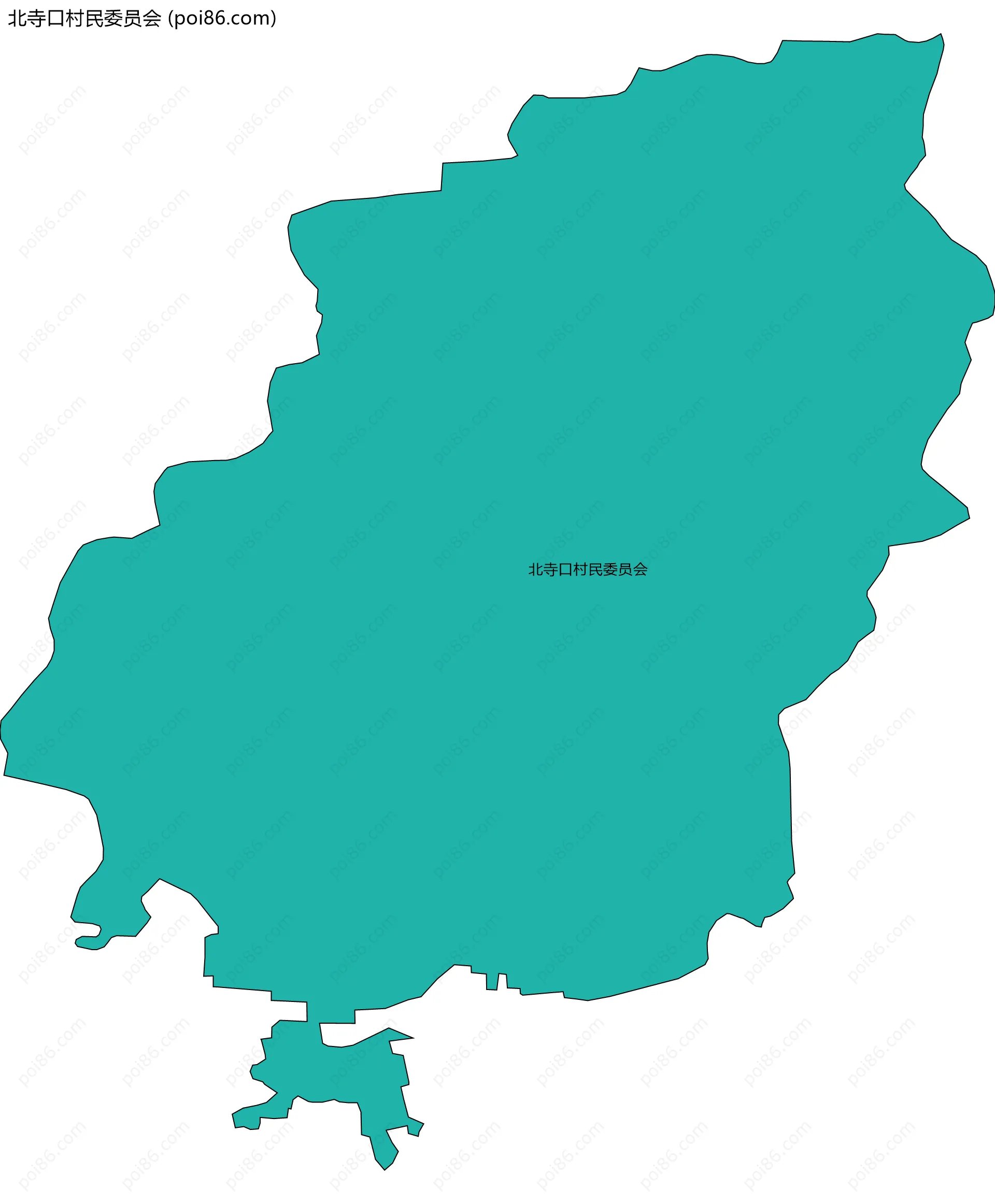 北寺口村民委员会边界地图