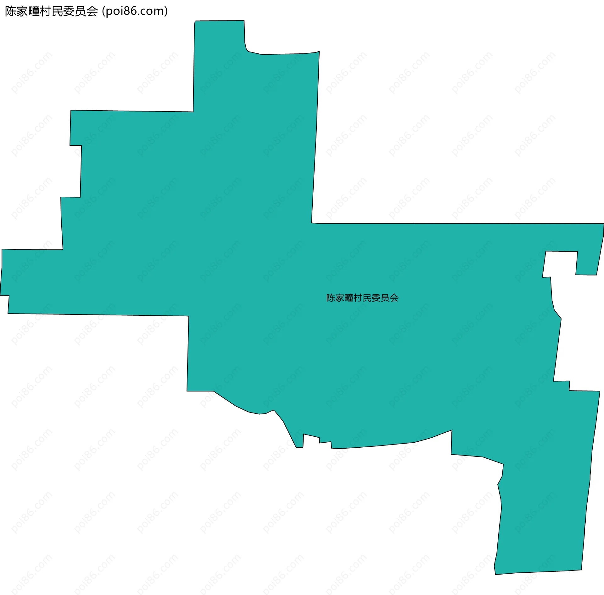陈家疃村民委员会边界地图