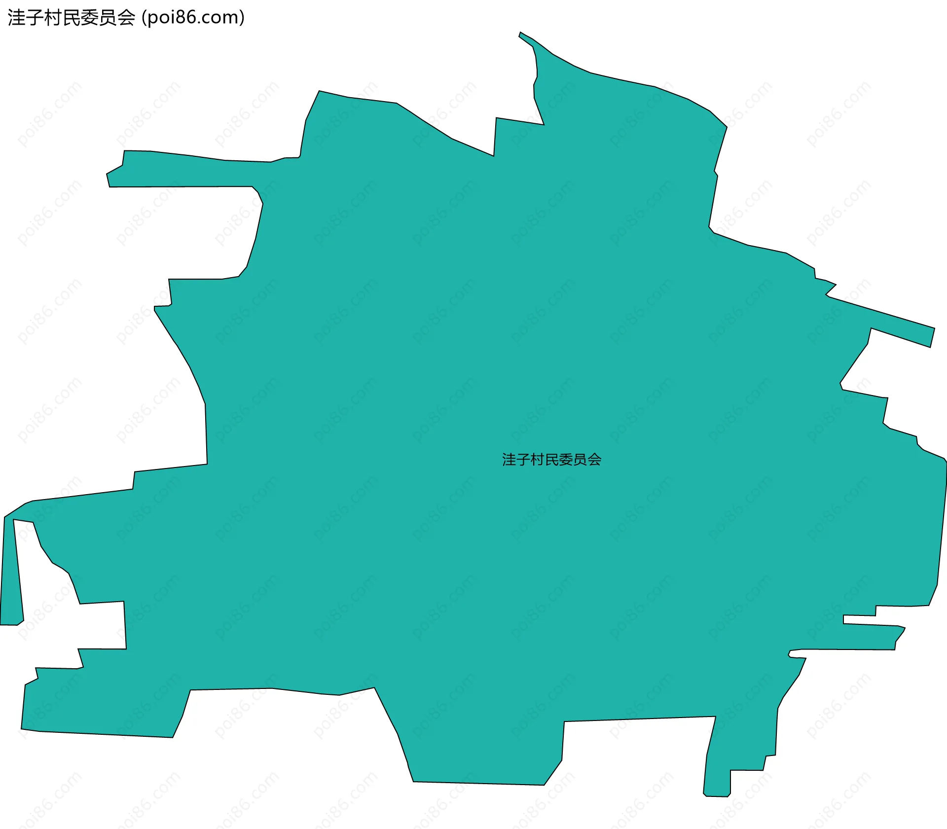 洼子村民委员会边界地图